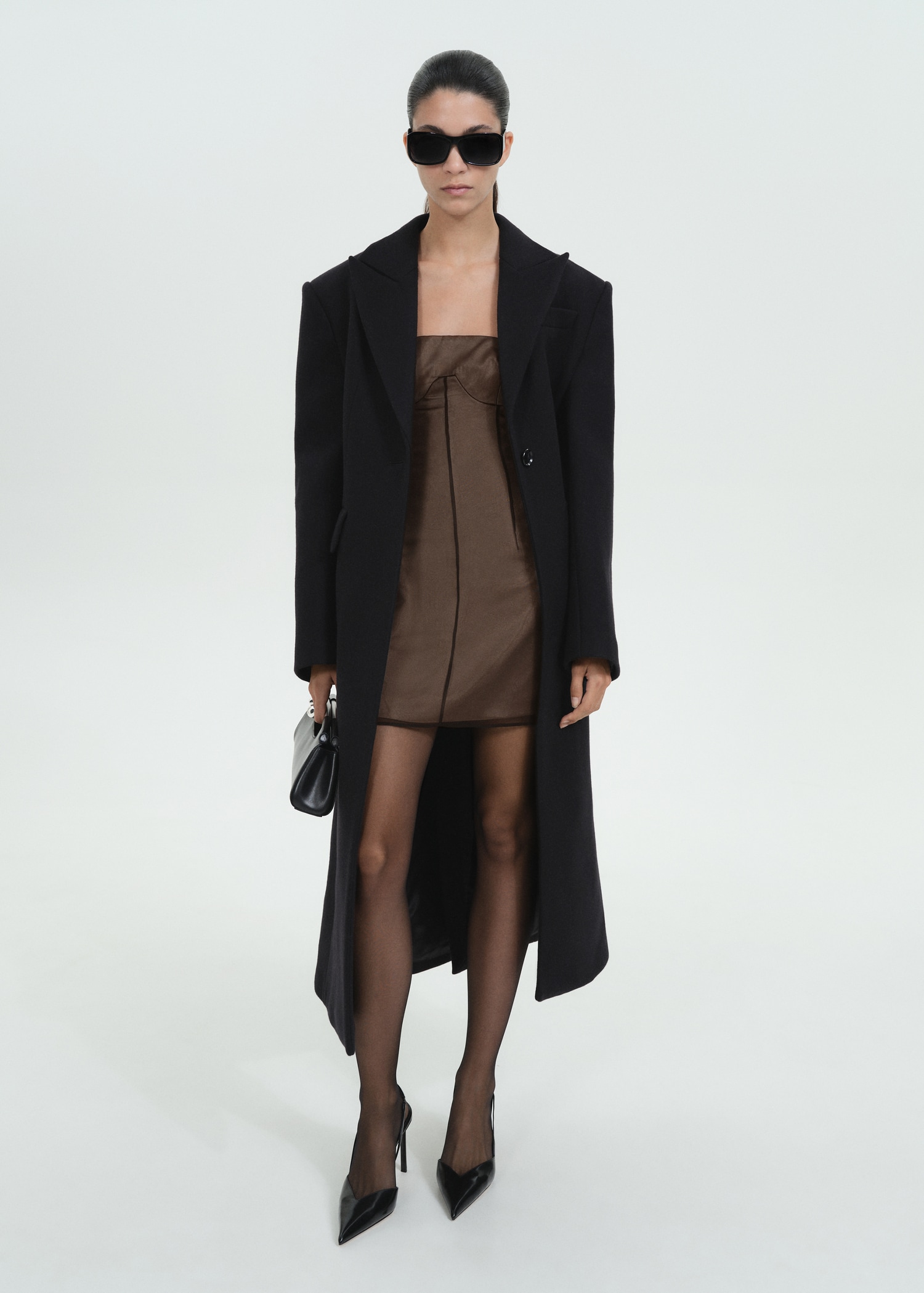 Vestido Corto Con Abrigo Largo Abrigo Largo Ideal De Un Vestido