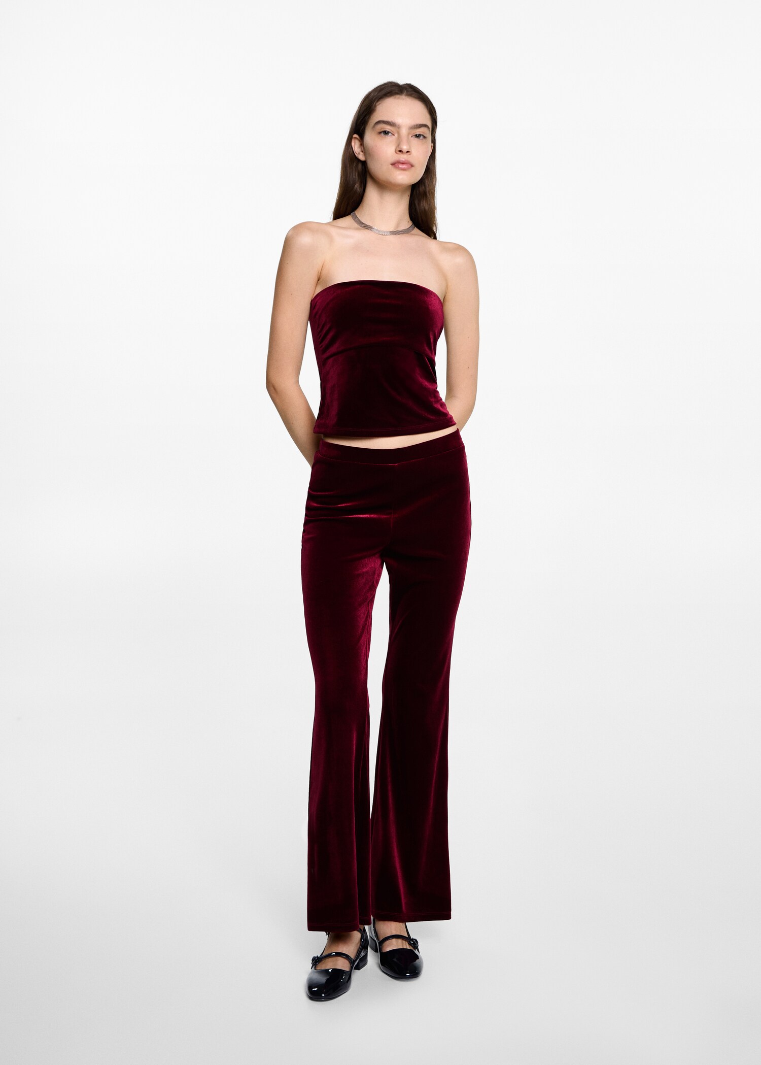 Velvet bandeau top - General plane