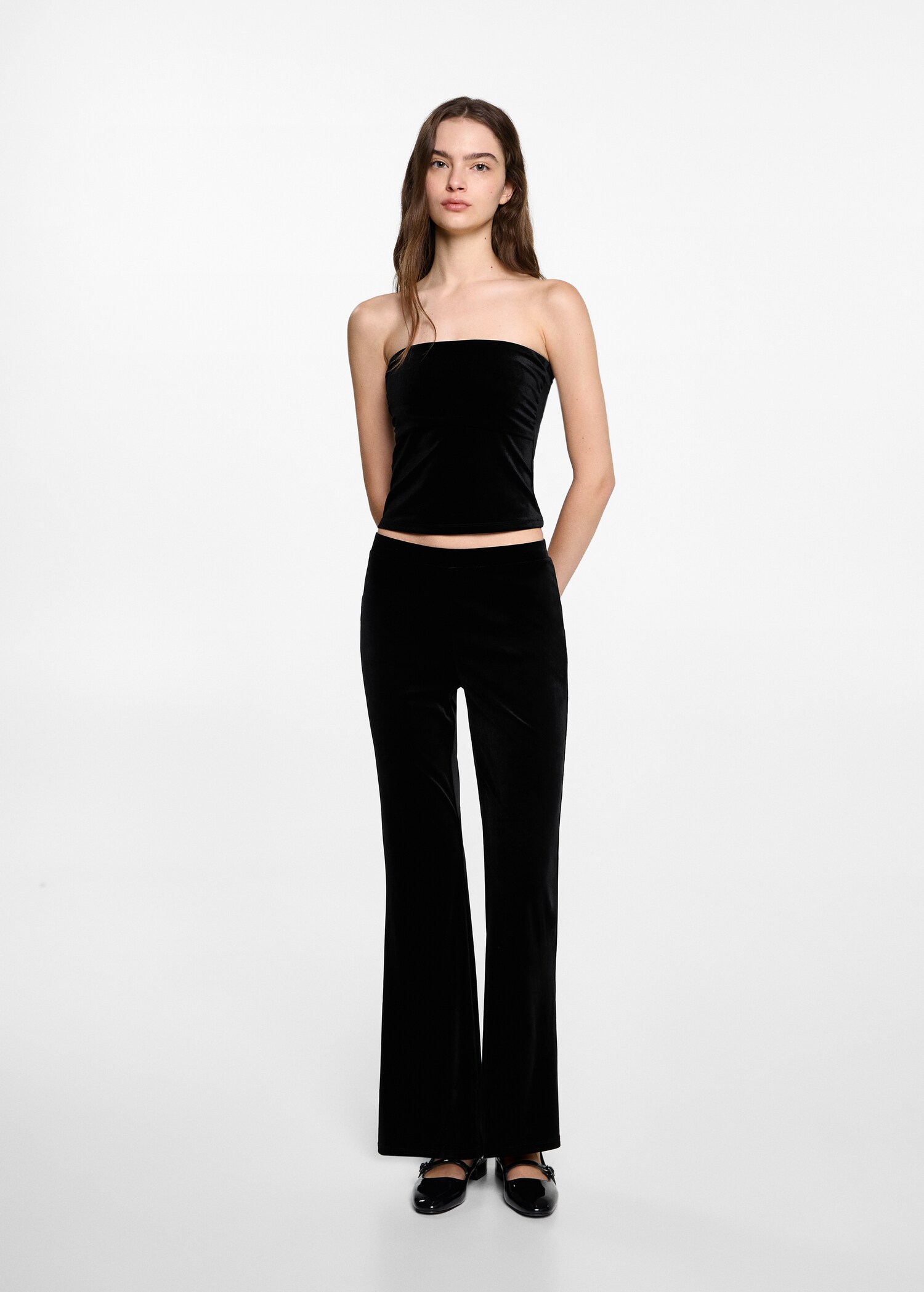 Velvet bandeau top - General plane