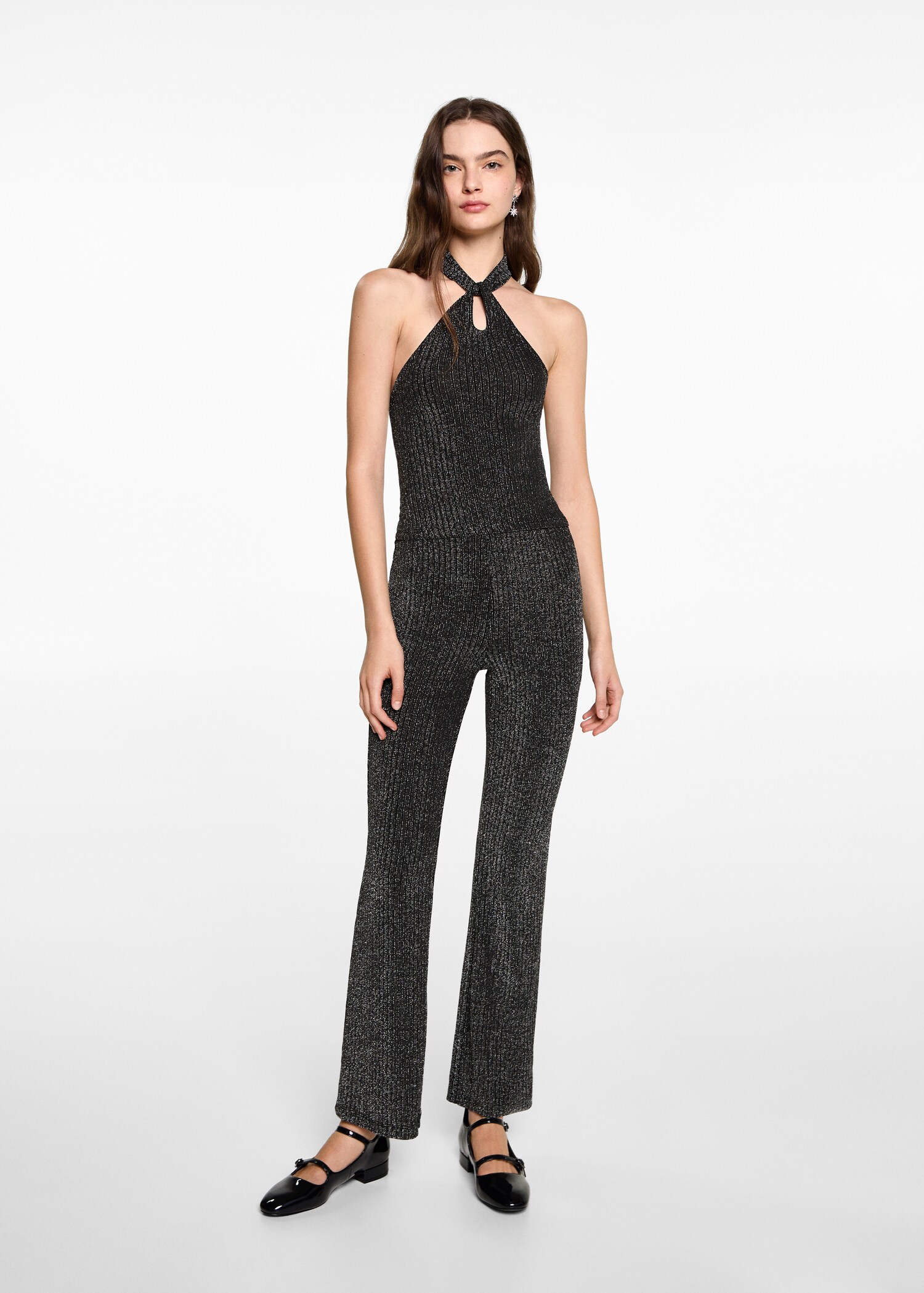 Lurex halter neck top - General plane
