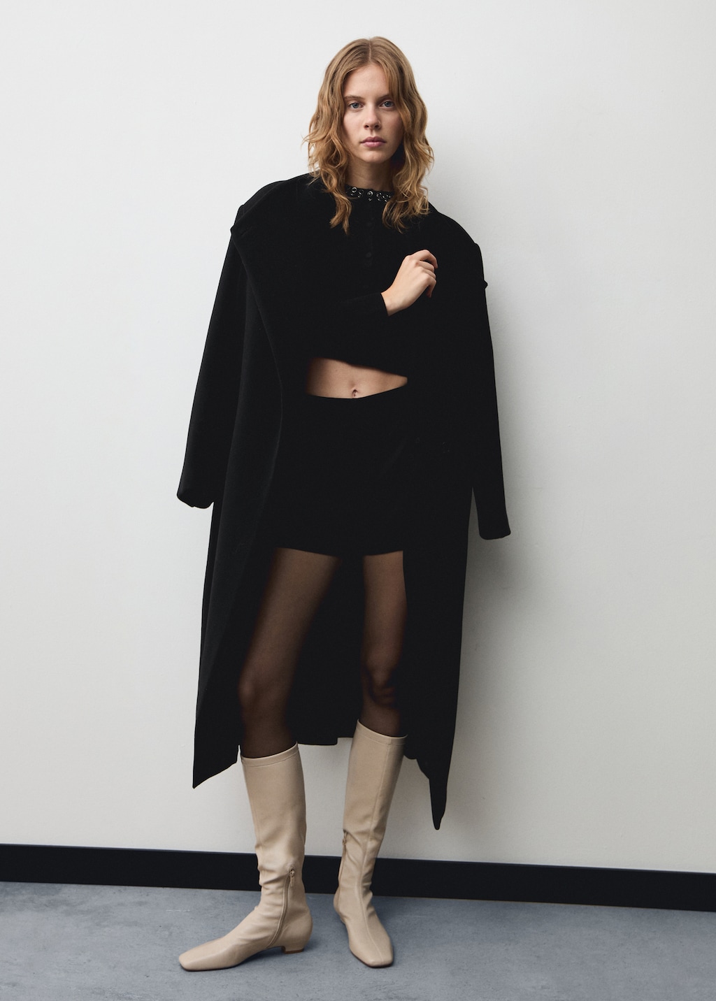 Mango Cardigan with rhinestone collar thumbnail