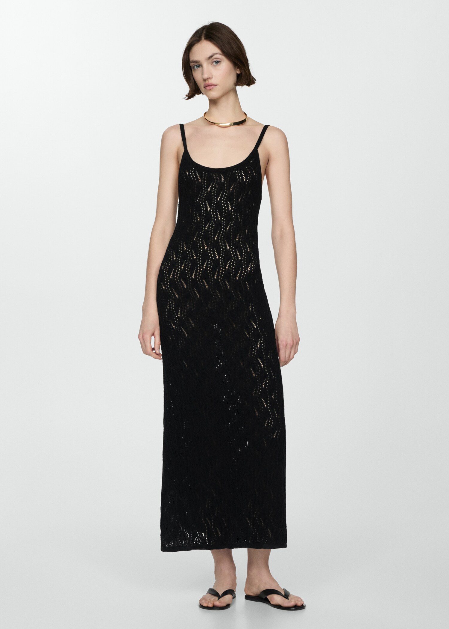 Crochet long dress - General plane