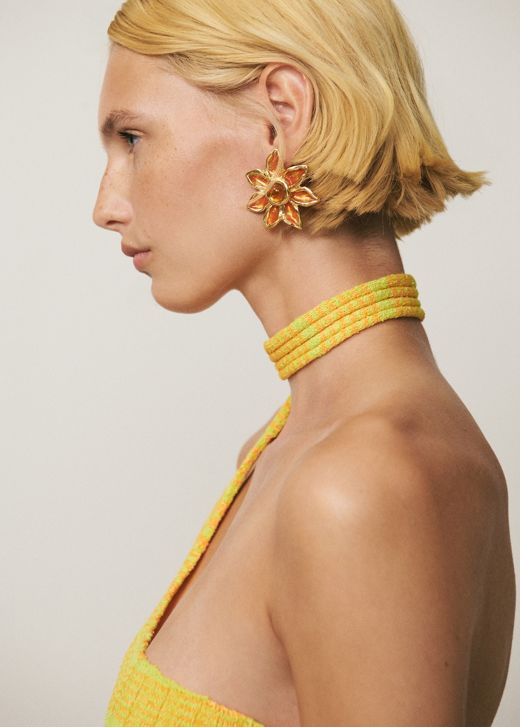 Mango asymmetric earrings clearance