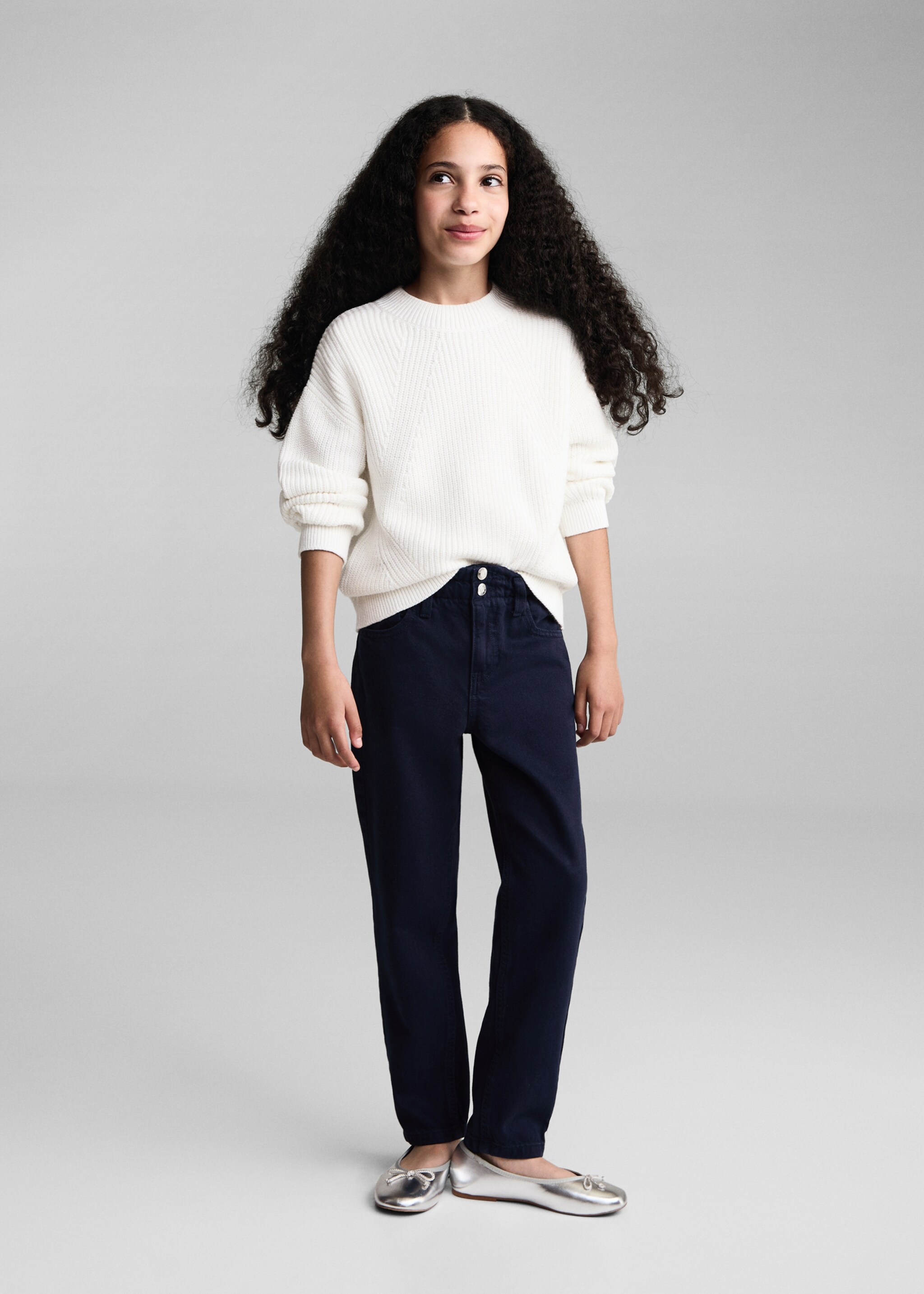 Paperbag jeans - General plane, Dark Navy. Ref: 77031008-00.