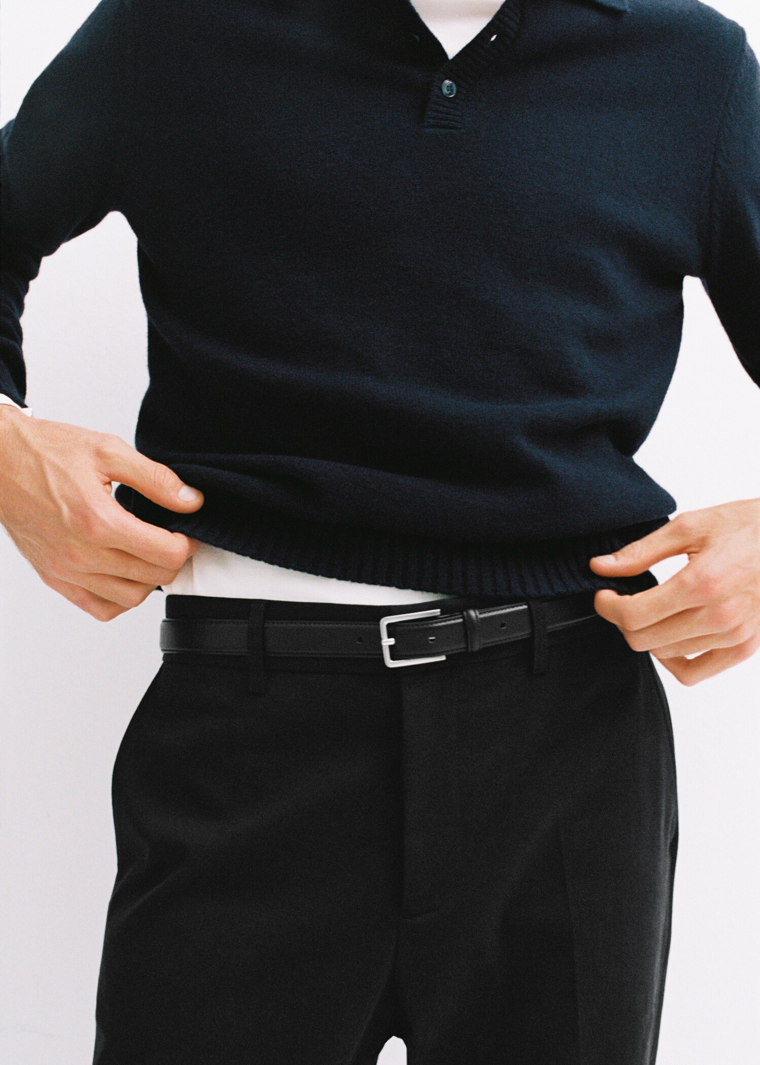 100% beaten leather belt - General plane