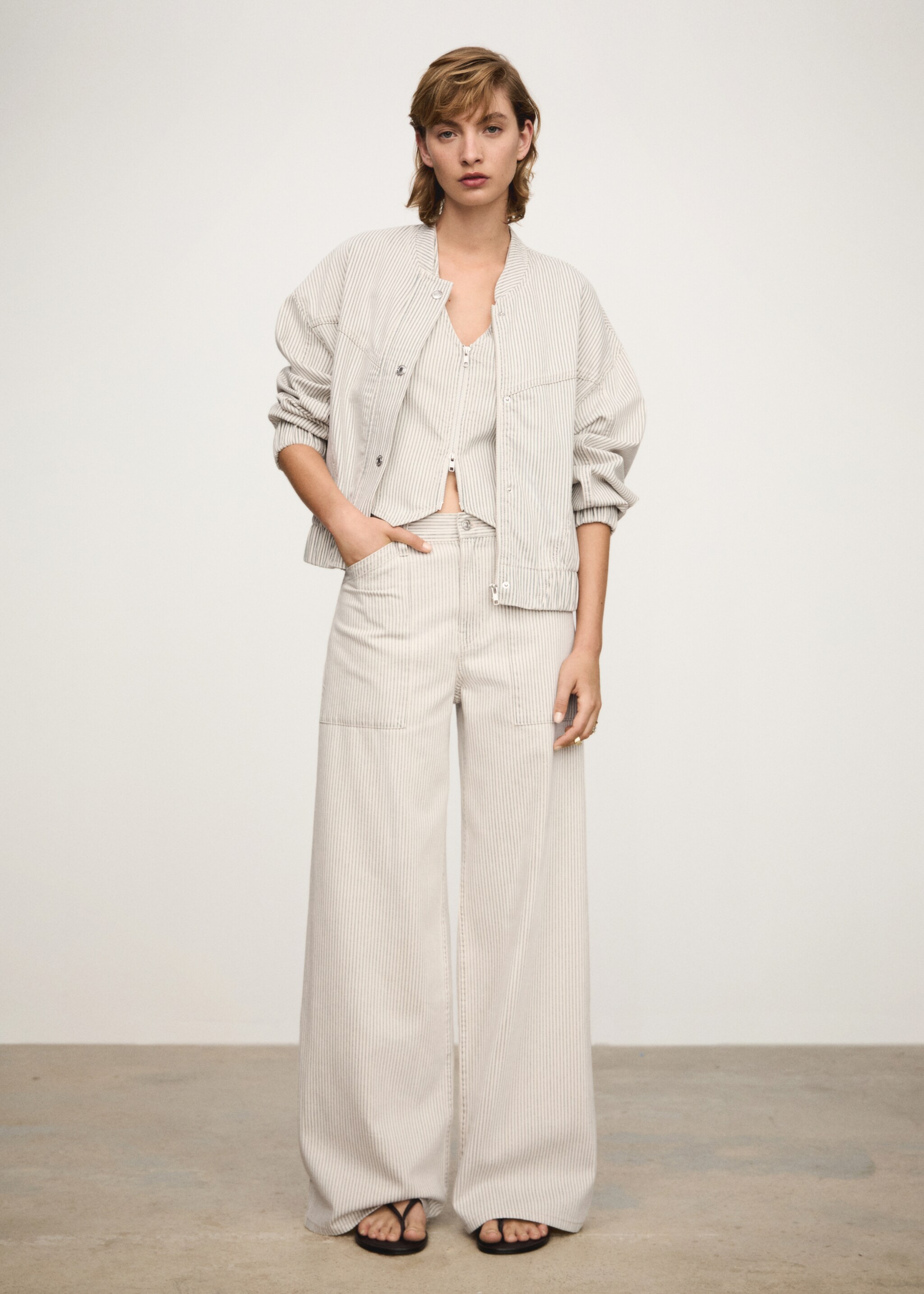 Jeans wideleg rayas - Plano general