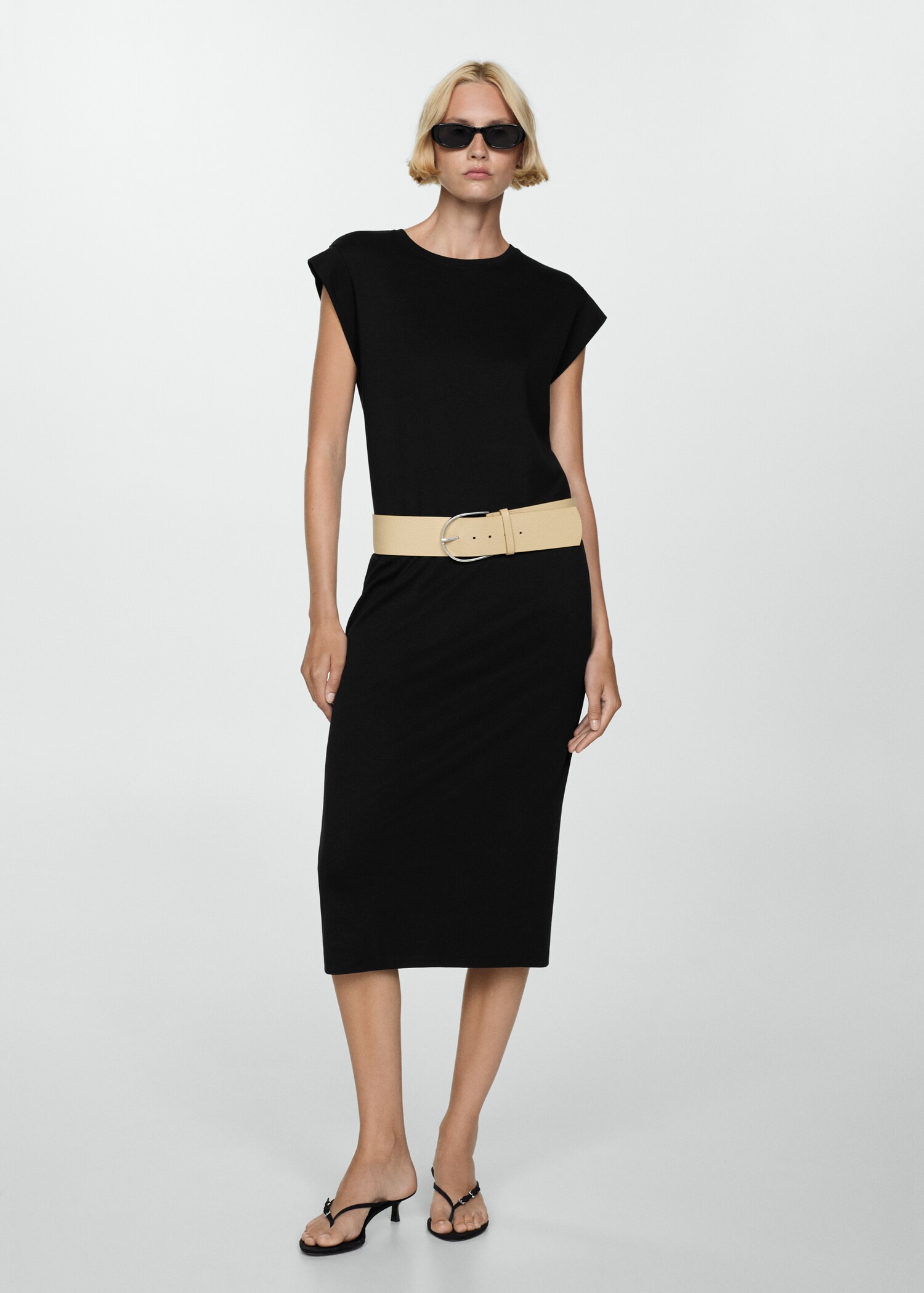 Cotton midi dress - General plane
