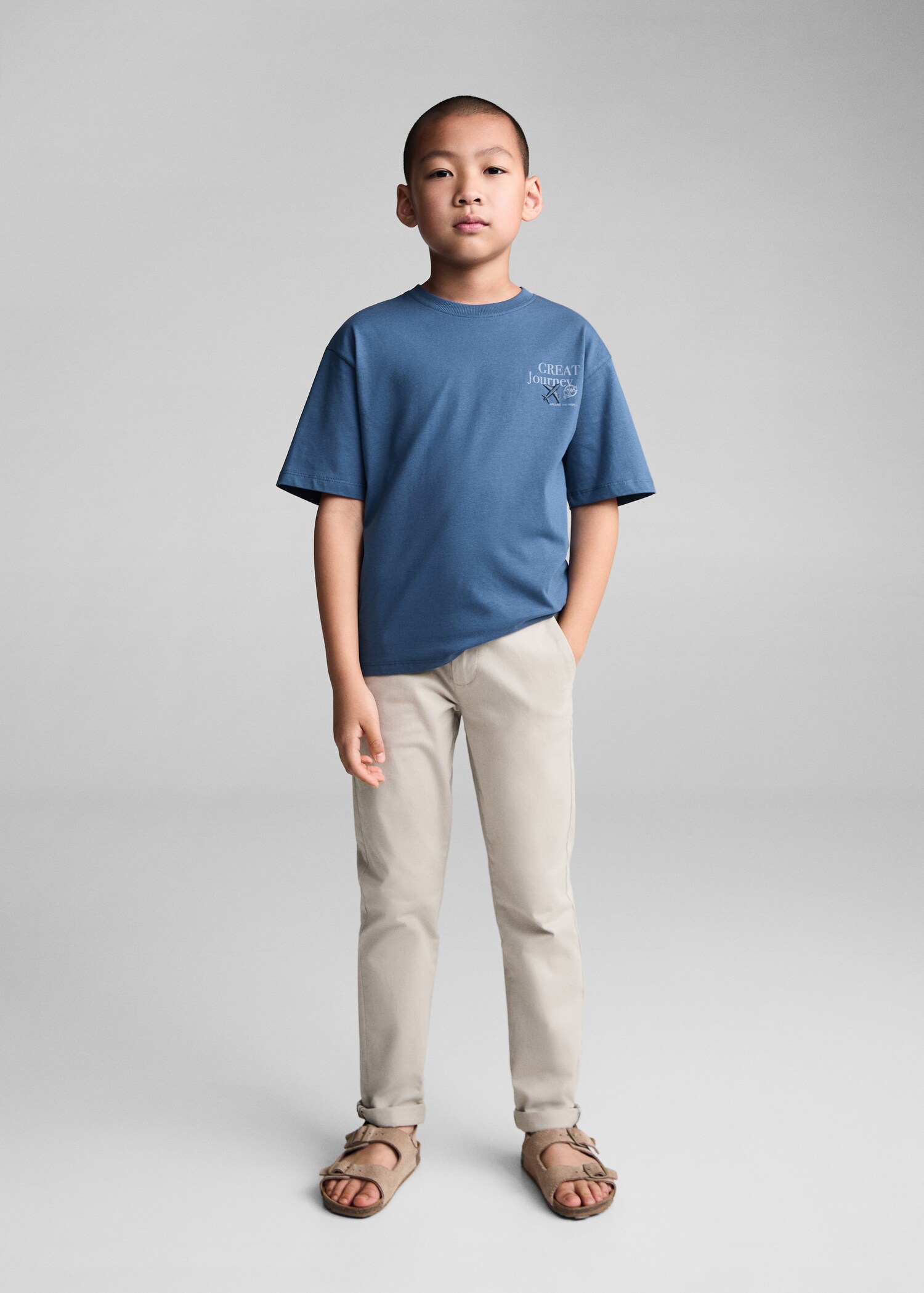 Printed cotton-blend T-shirt - General plane