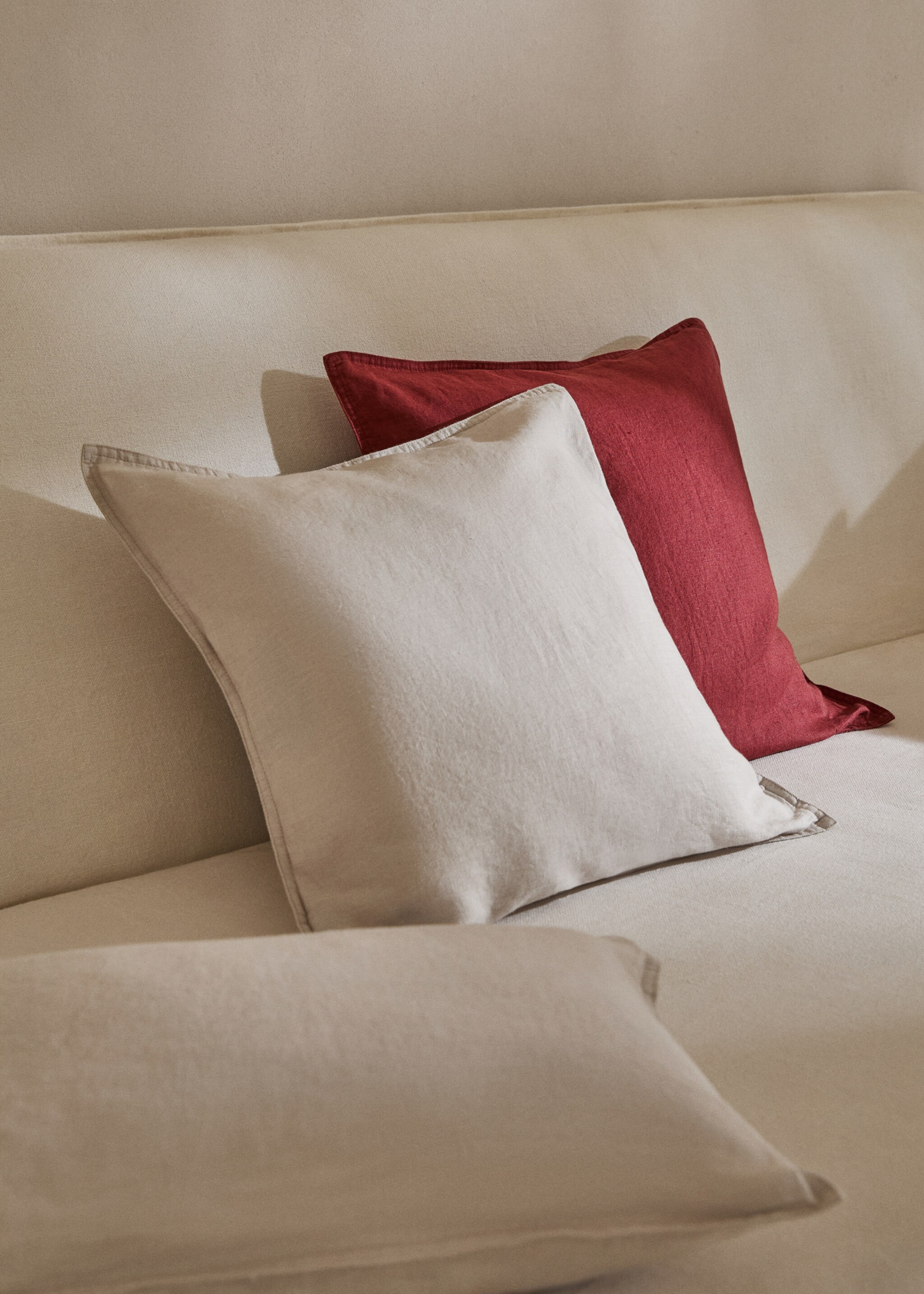 100% linen cushion case 45x45cm - General plane