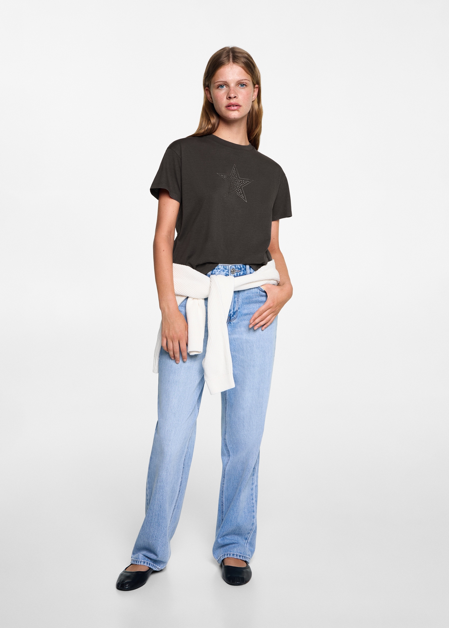 Studded print T-shirt - General plane