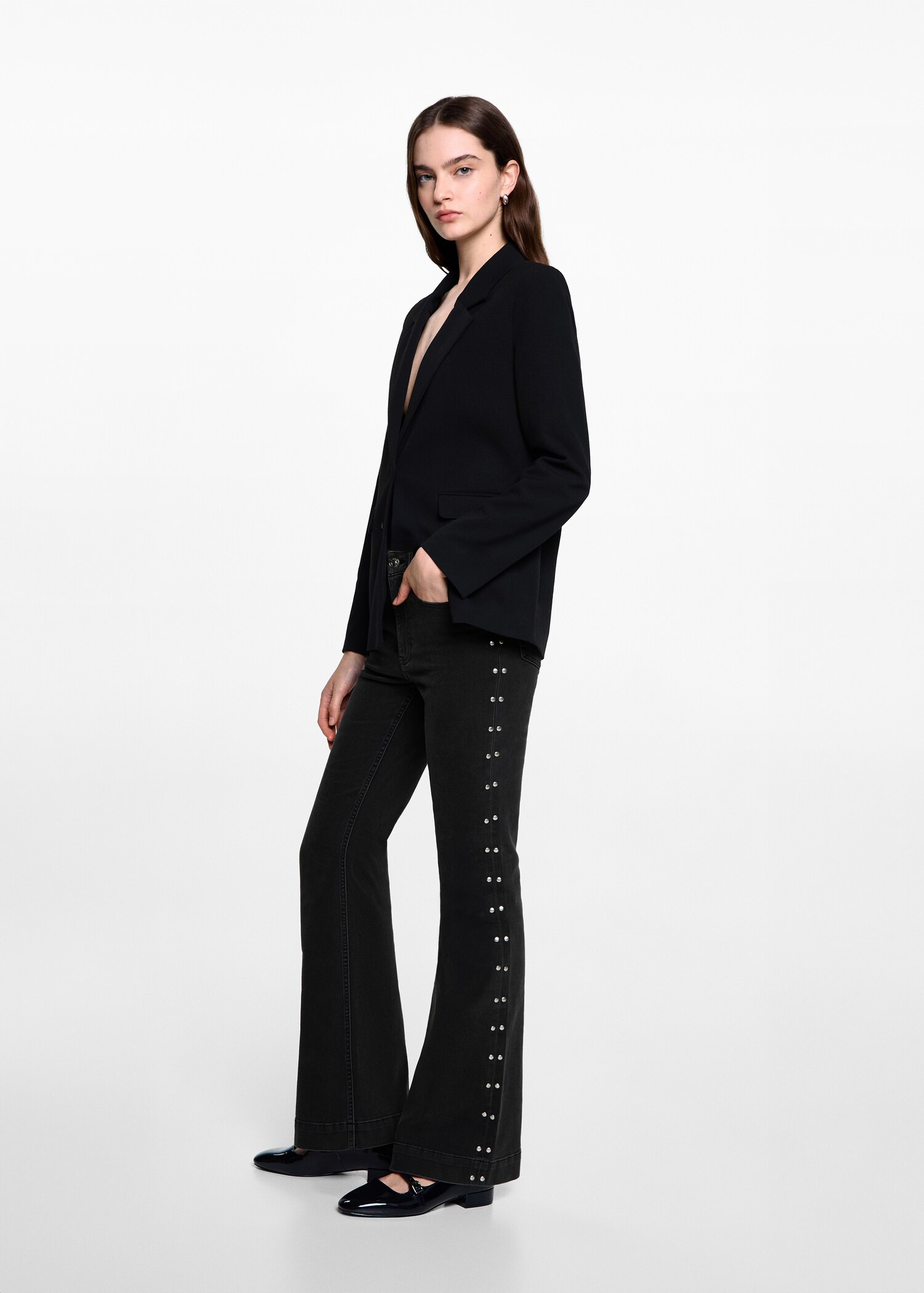 Flared jeans with studs - General plane