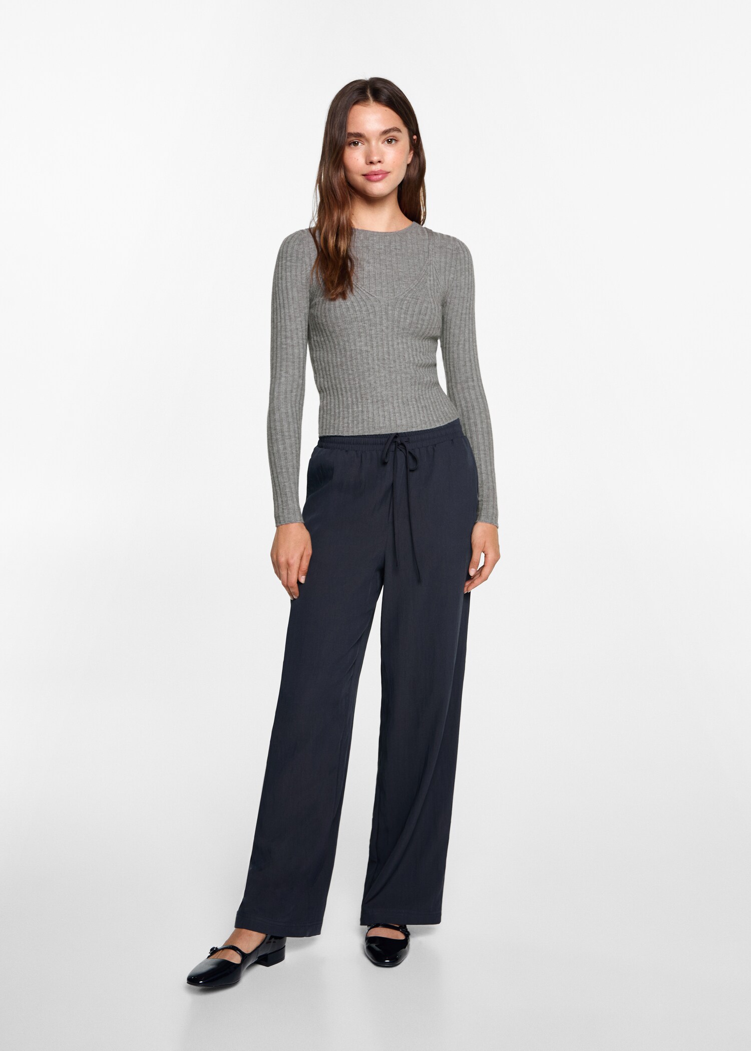 Ribbed sweater top - General plane