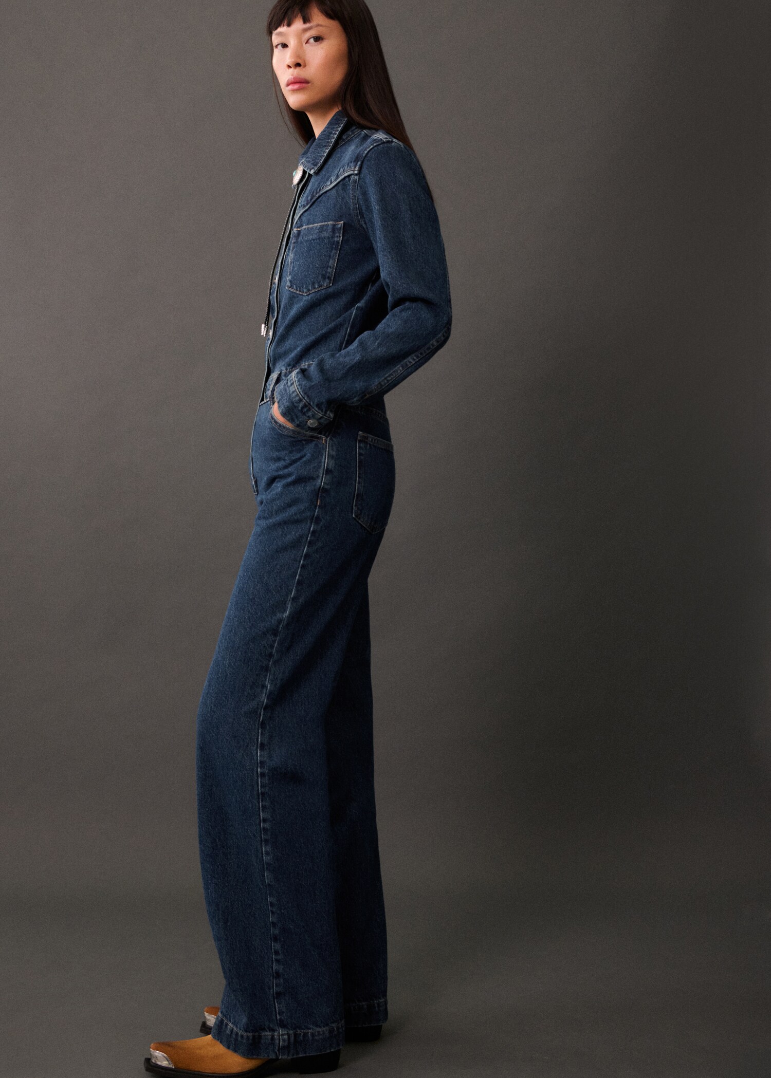 Combi-pantalon en jean - Plan général