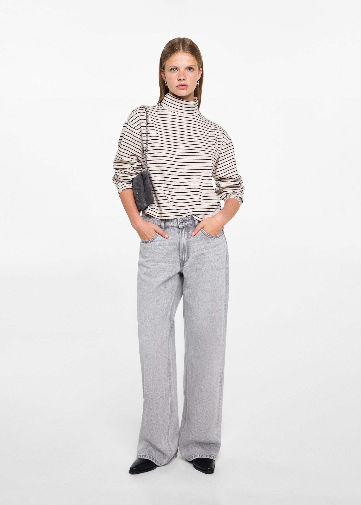 Striped turtleneck T-shirt - General plane