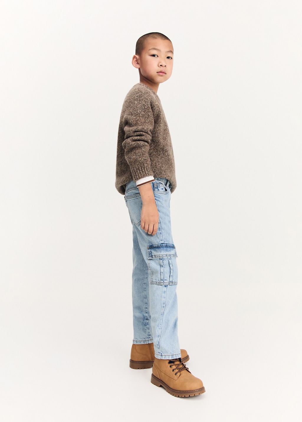 Wool blend knit sweater