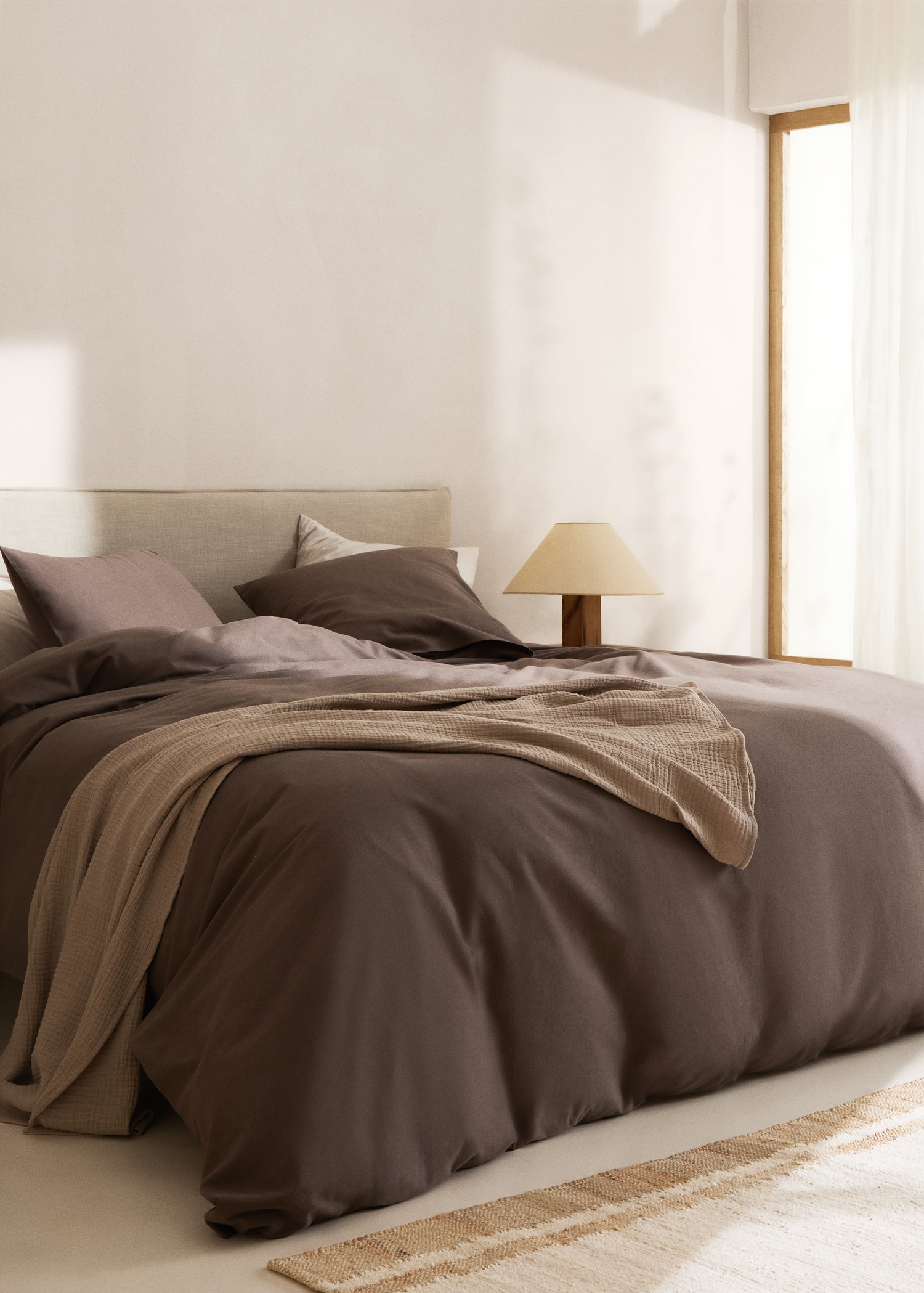 Housse de couette flanelle unie lit 150/160 cm - Plan général