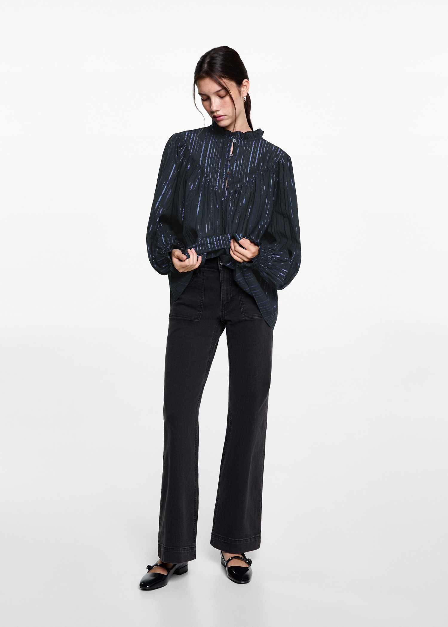 Blouse lurex rayures - Plan général