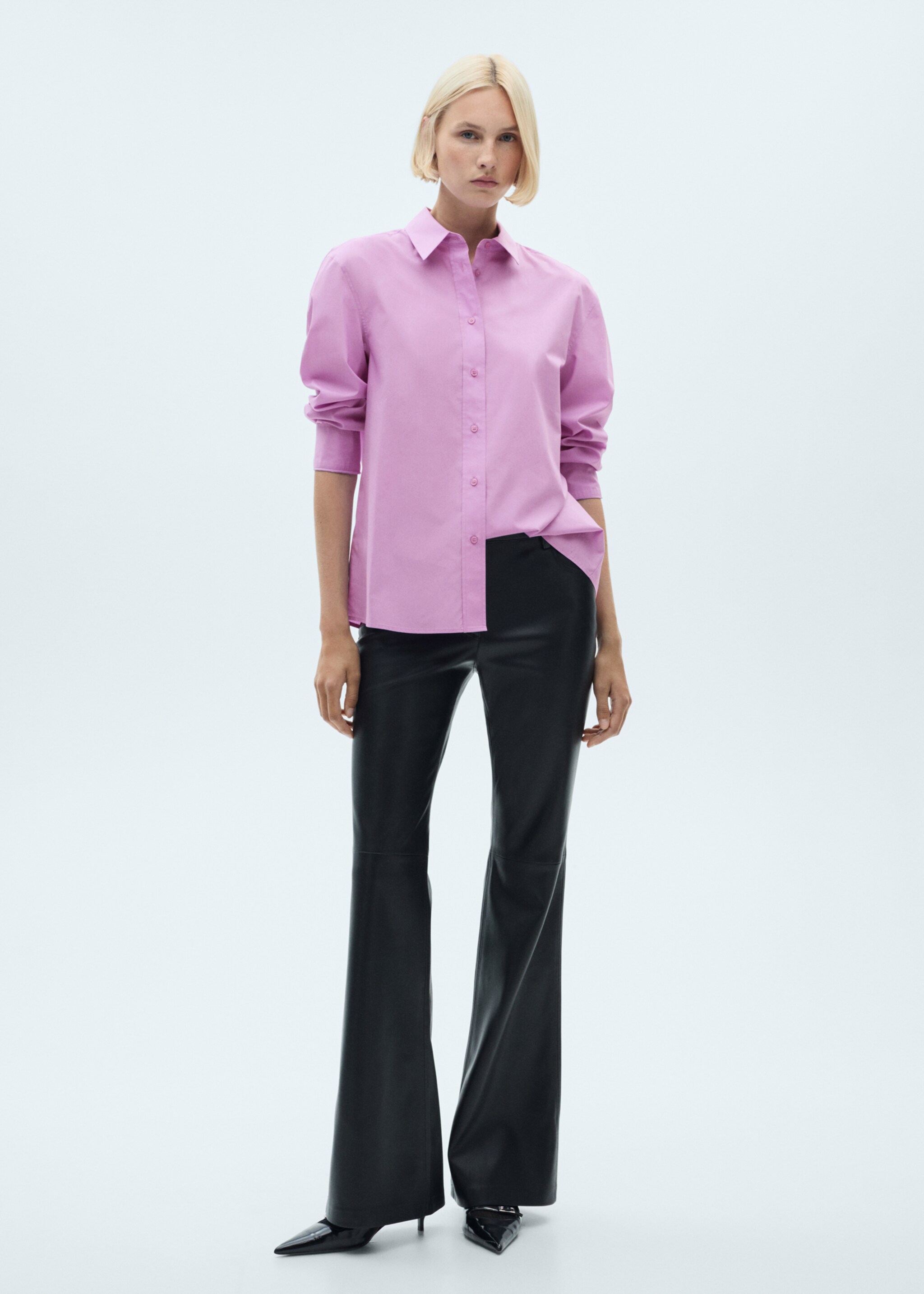 Buttoned lyocell shirt - General plane