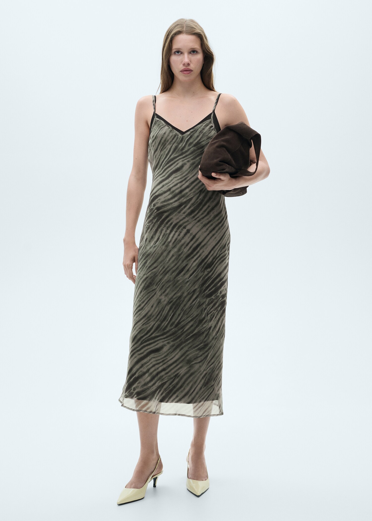 Vestit estampat doble tirant - Pla general