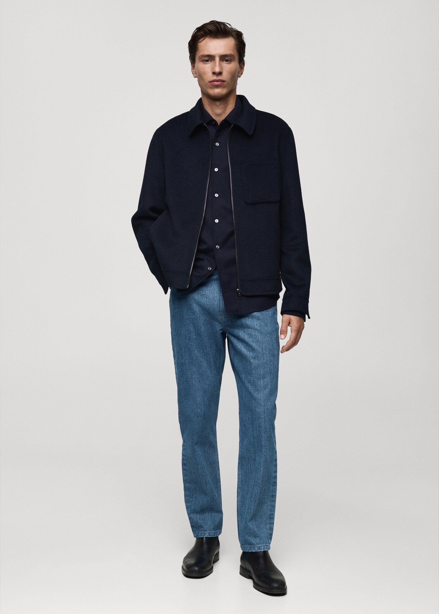 Slim-fit jeans in medium wash - General plane