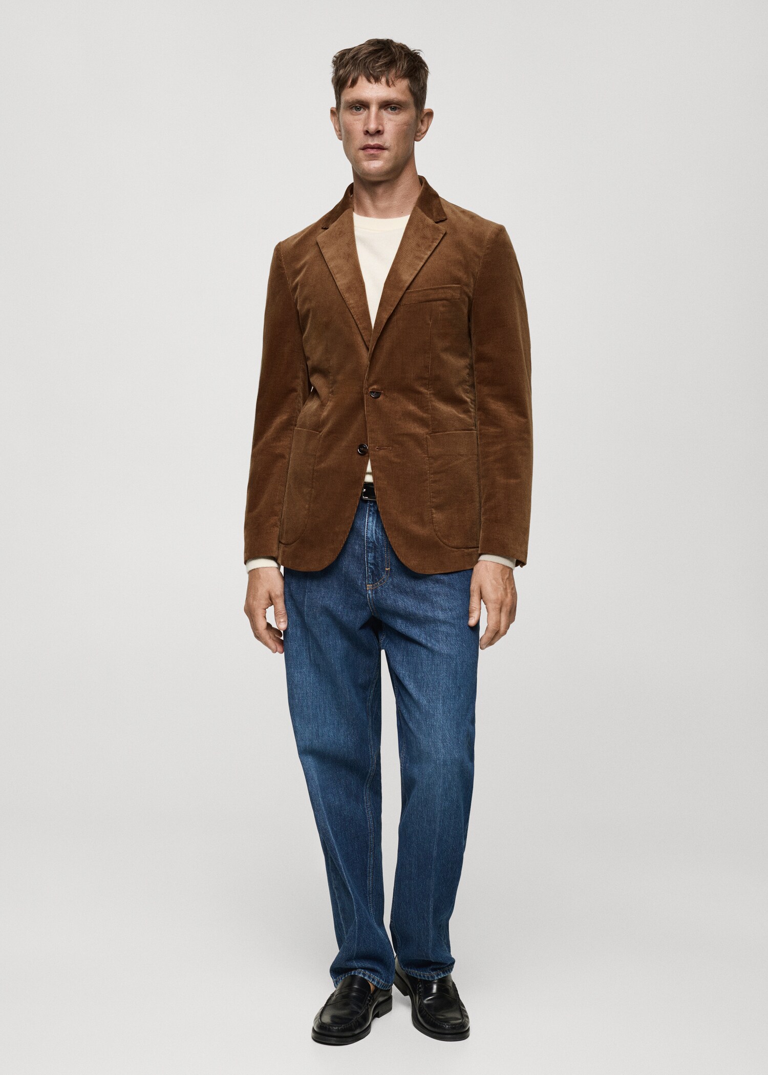 Veste slim fit velours côtelé - Plan général