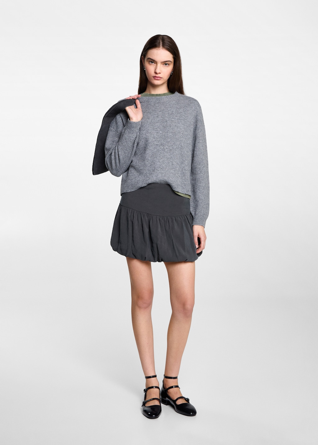 【AAKE】(with underpants) LUNA BALLOON MINI SK Balloon Mini Skirt Eyelet - JADE Jakarta