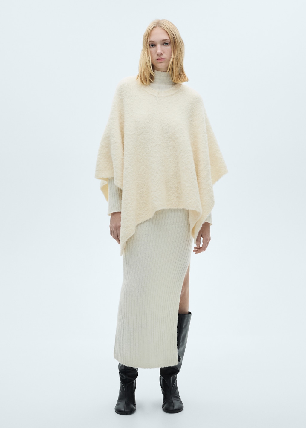 Poncho femme fashion mango