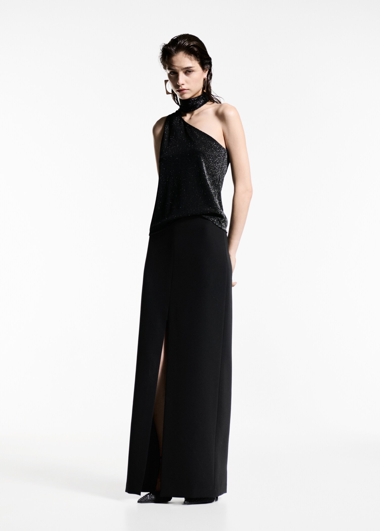 Asymmetrical lurex top - General plane