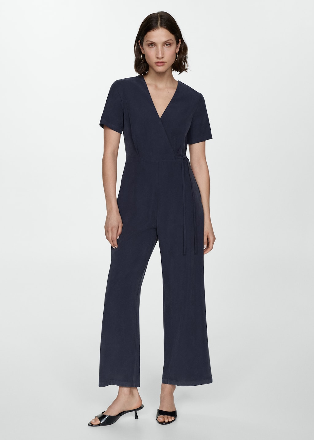 Mango wrap long jumpsuit new arrivals