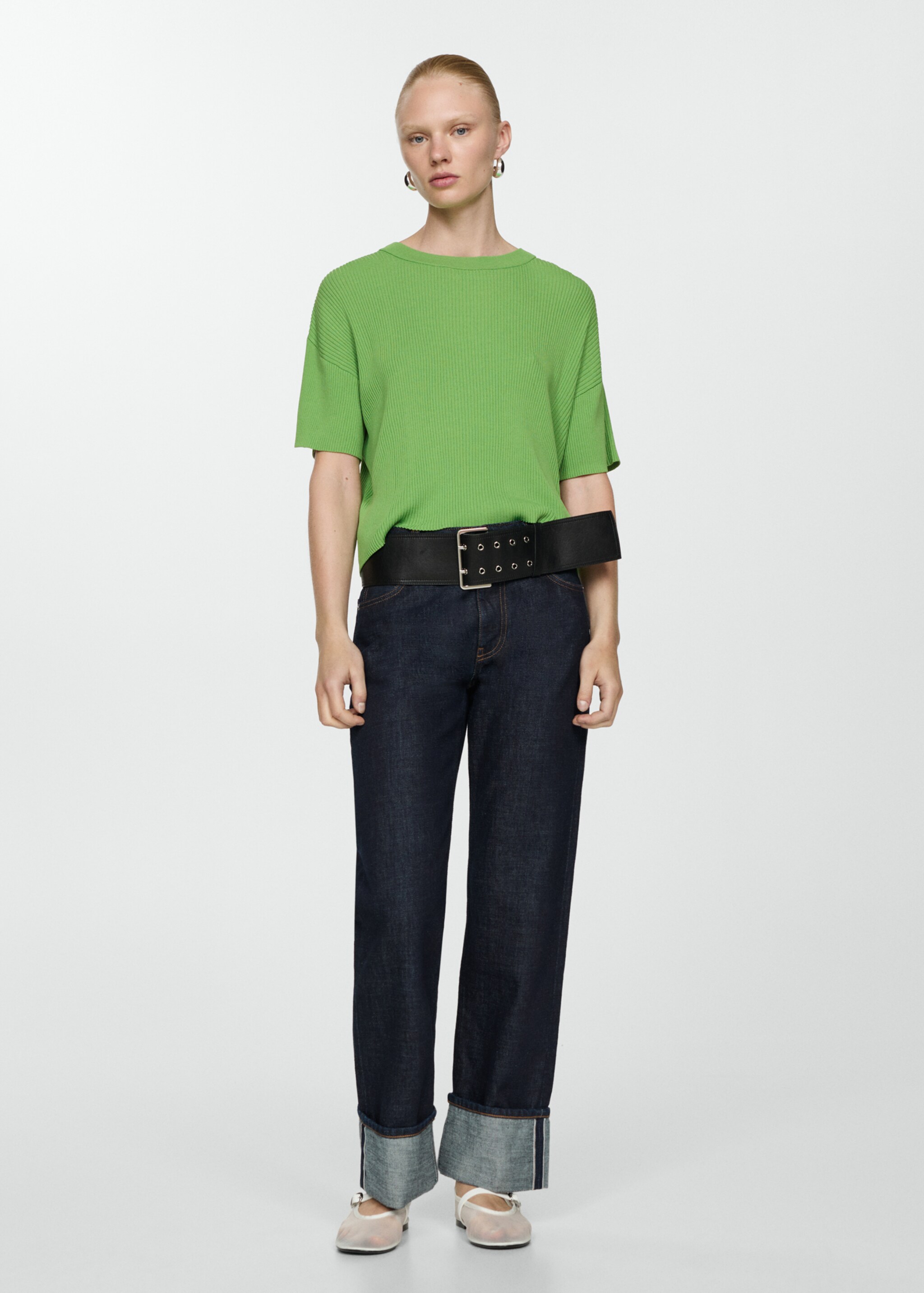 Ribbed  knit t-shirt - General plane