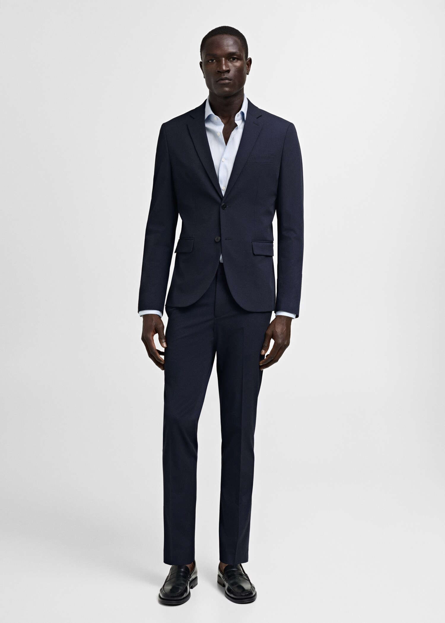 Super slim-fit suit jacket in stretch fabric - General plane