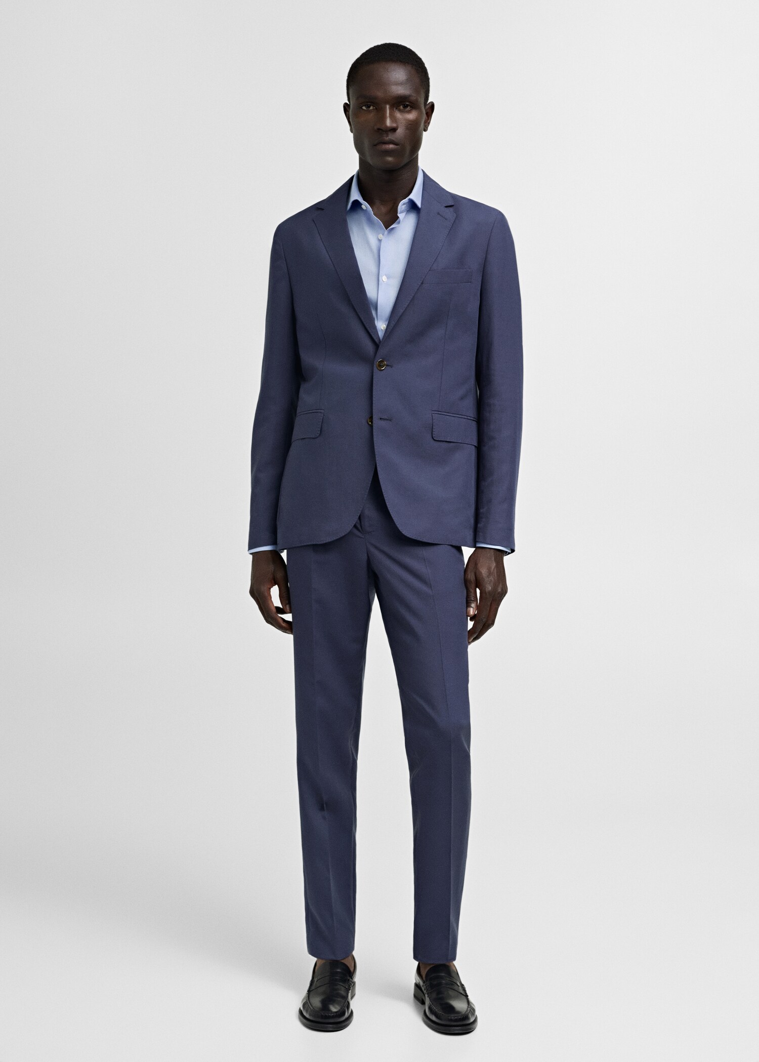 Chemise costume slim-fit twill micro-imprimé - Plan général