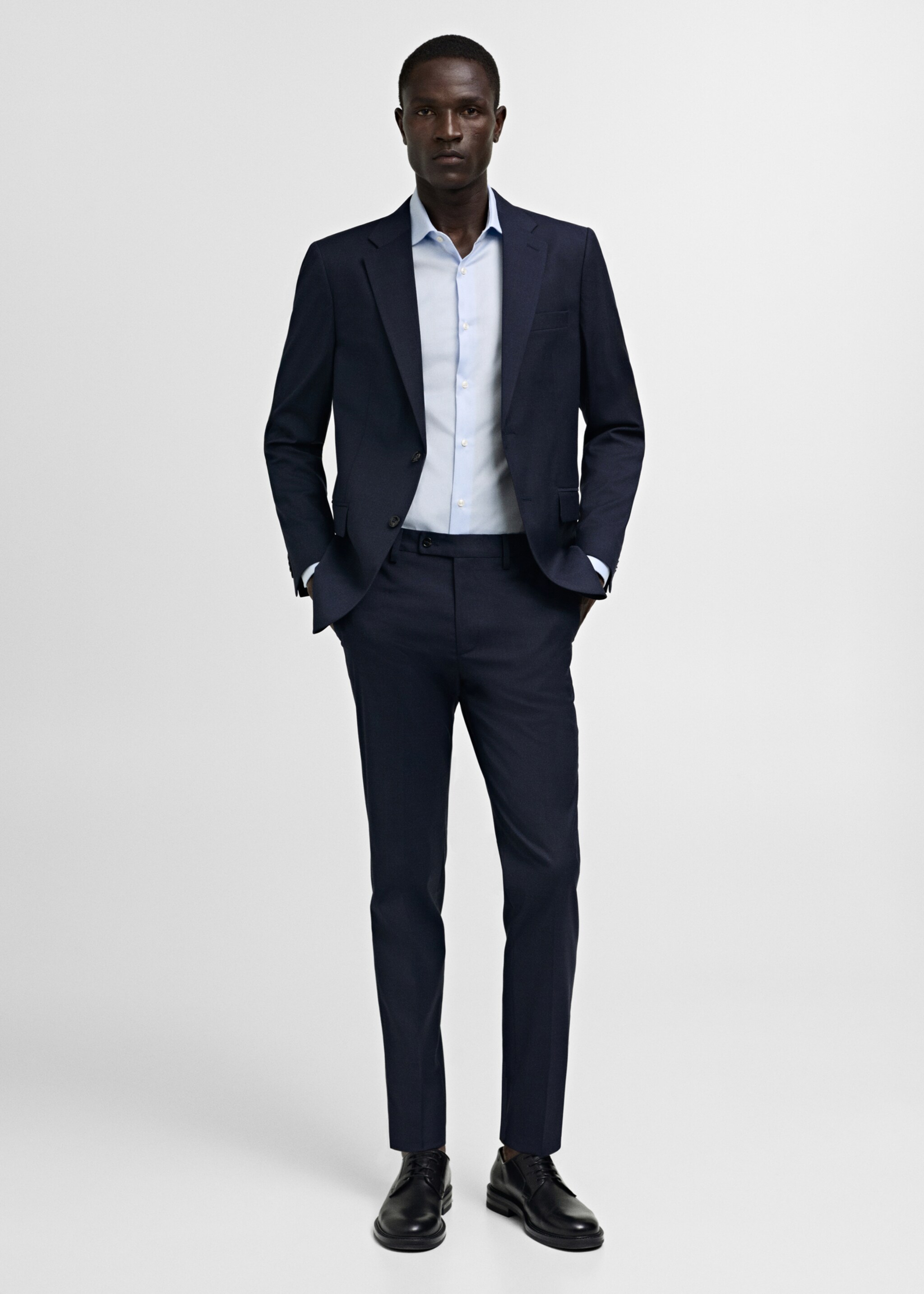 Slim fit structured suit shirt - General plane
