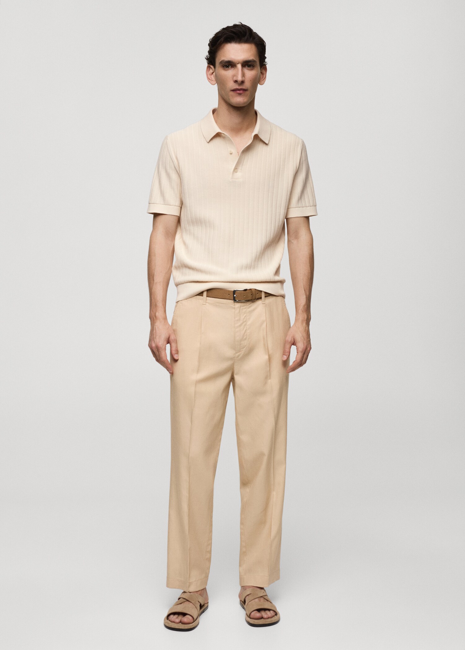 Poloshirt aus 100 % Baumwolle mit Mikrostruktur - Herren | MANGO 