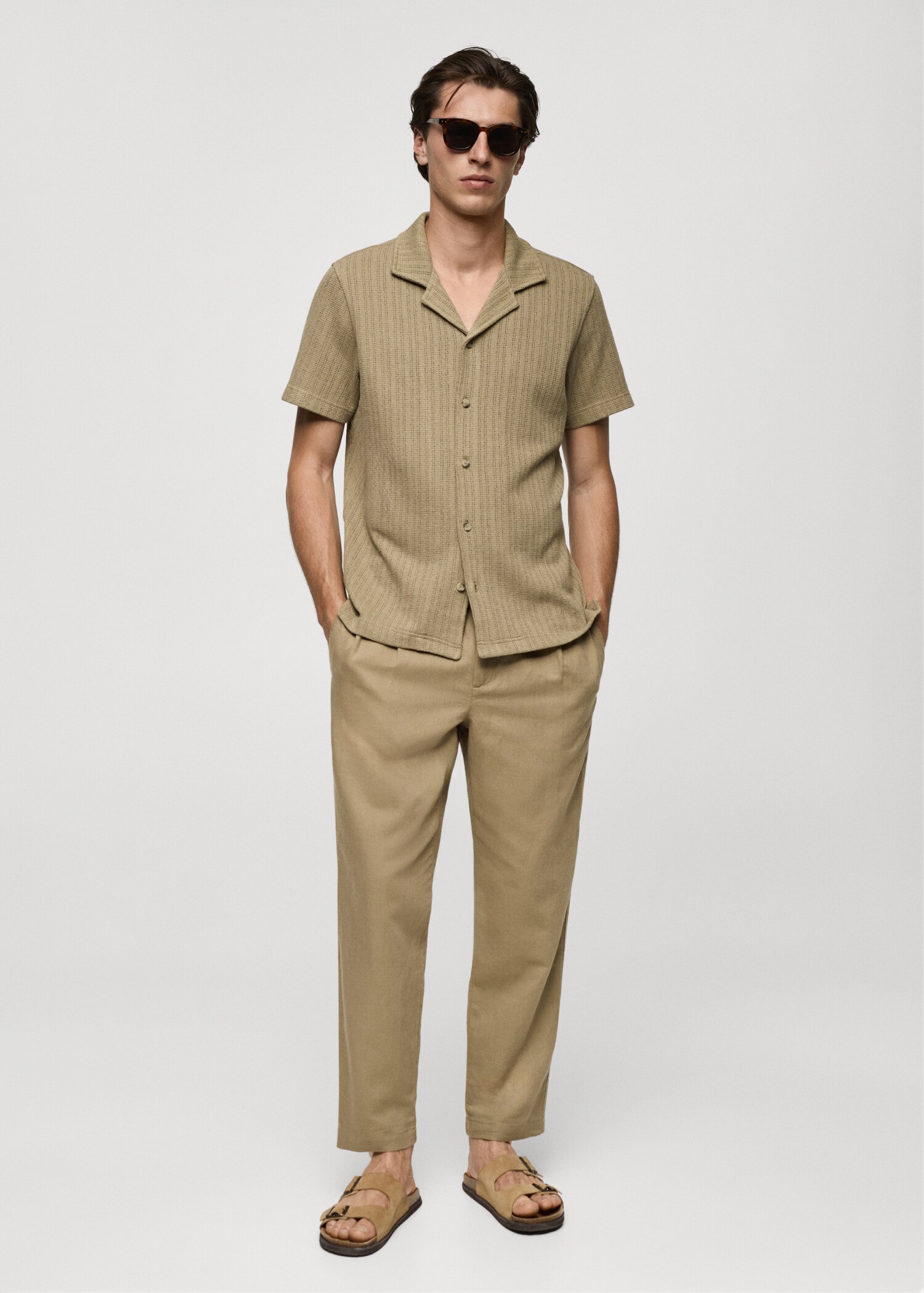 Camisa regular fit punto - Plano general