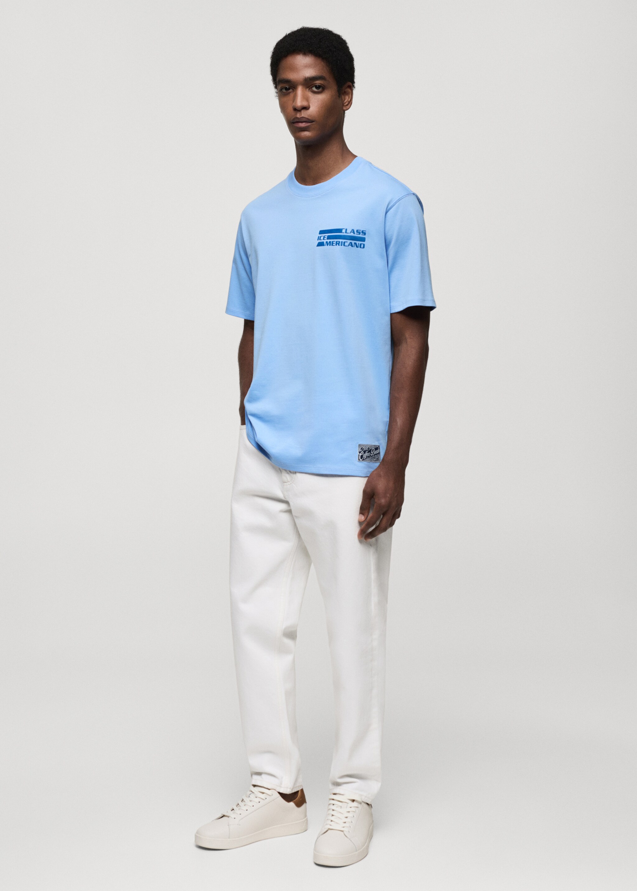 100% cotton printed t-shirt - General plane, Sky Blue. Ref: 77040591-00.