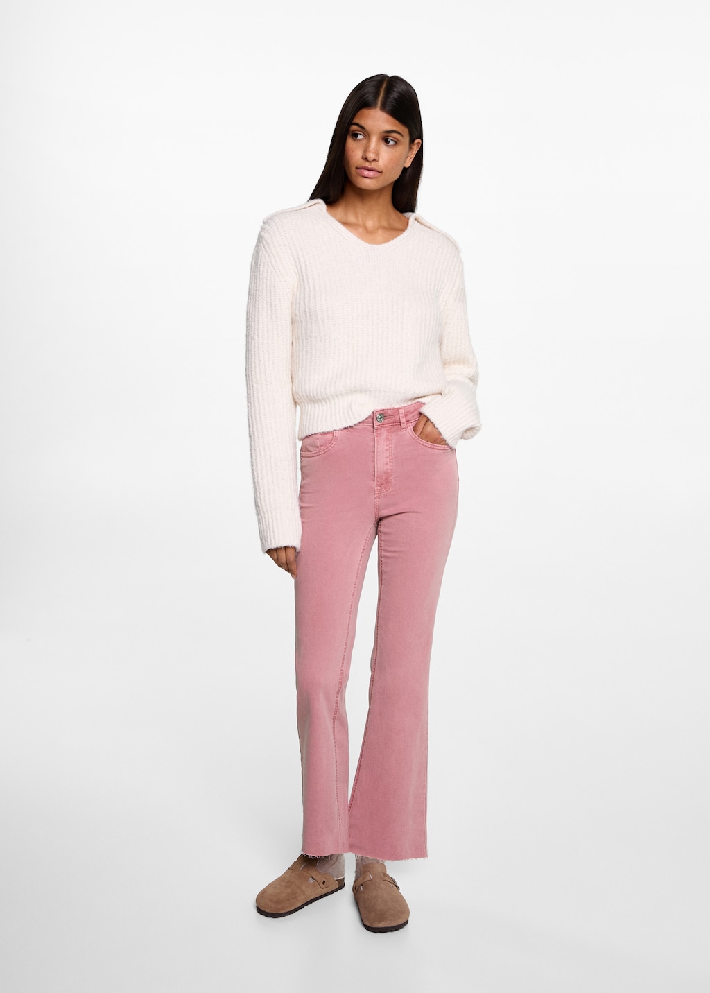 Mango pink jeans clearance