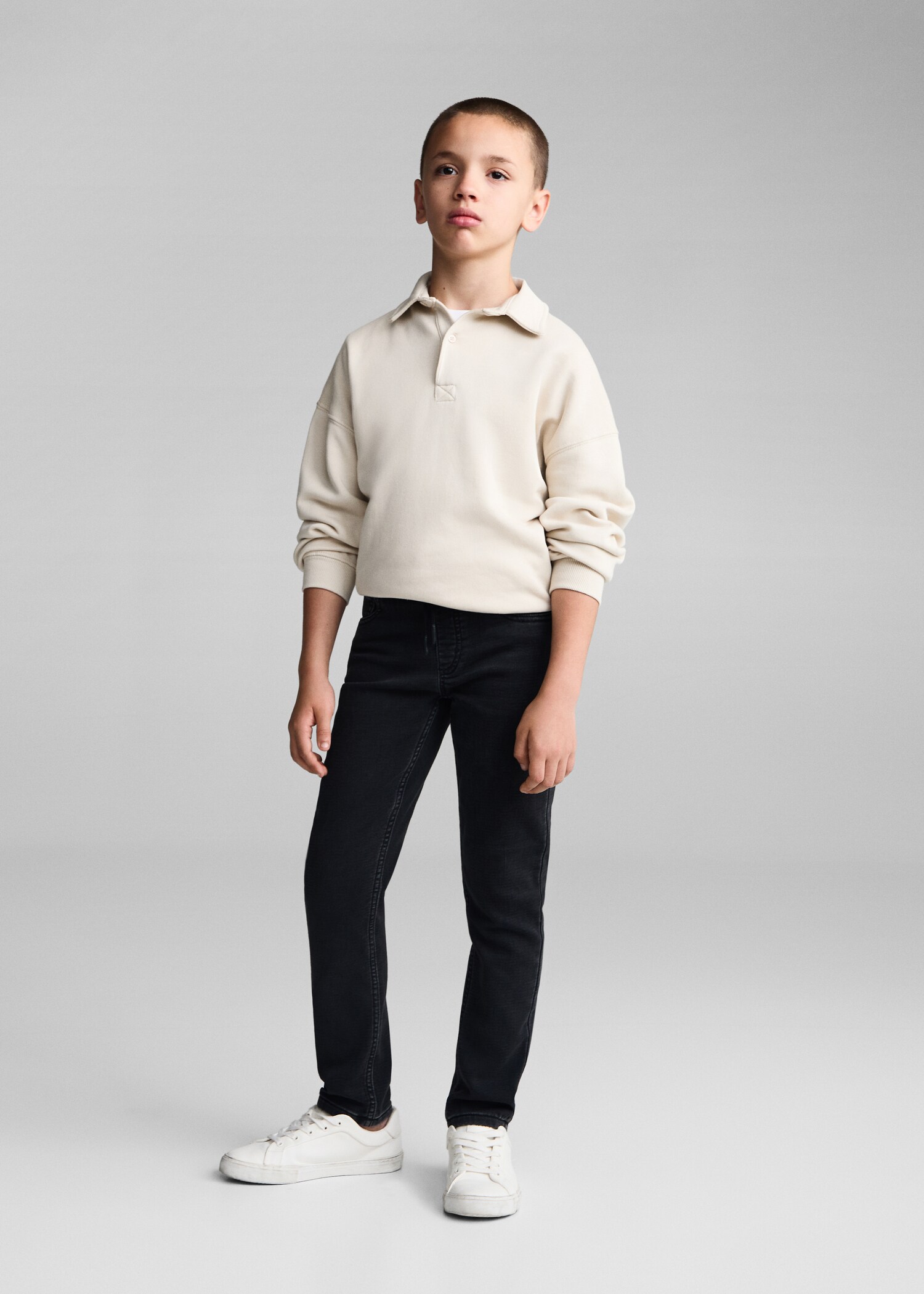 Drawstring waist jeans - General plane