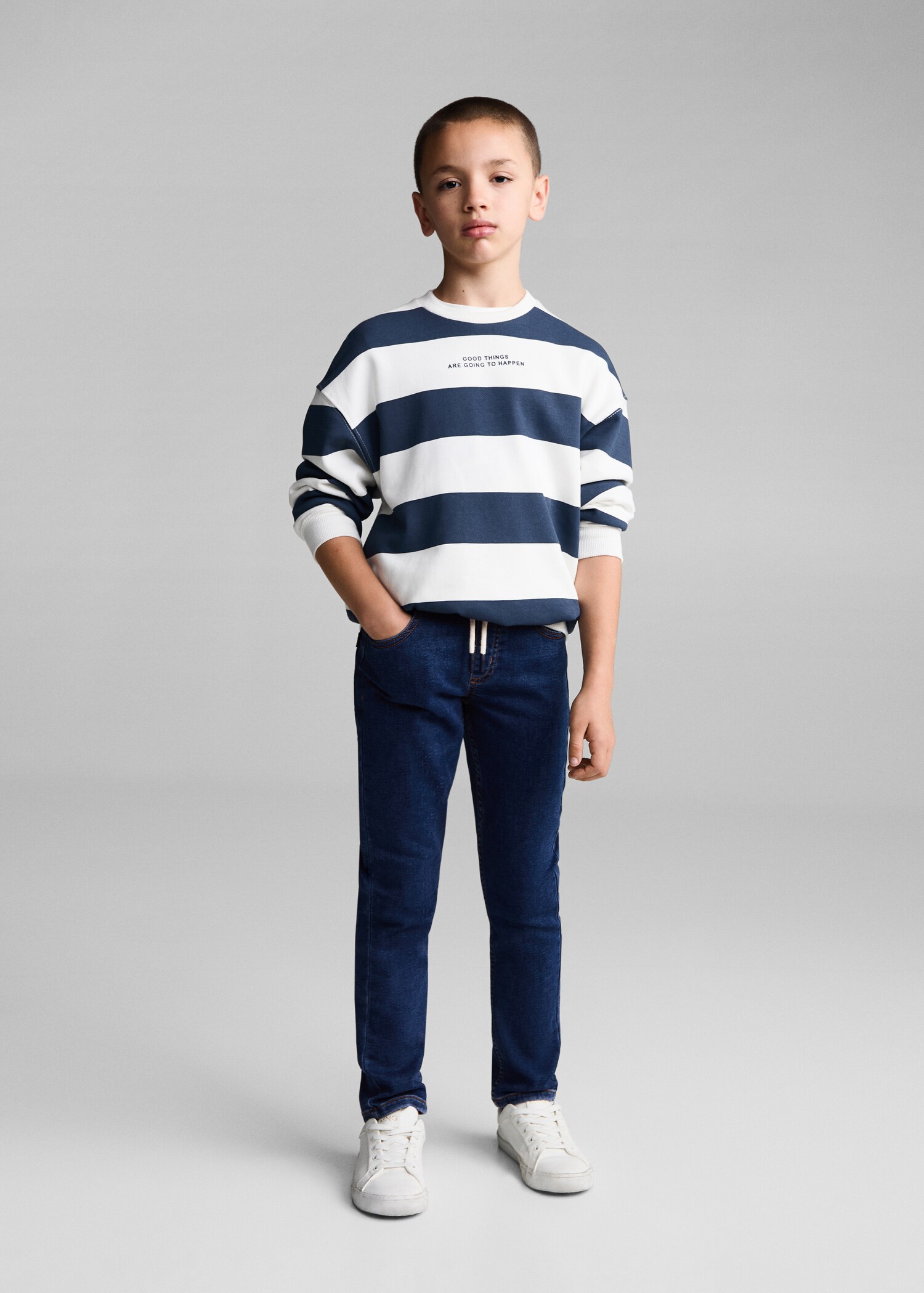 Drawstring waist jeans - General plane
