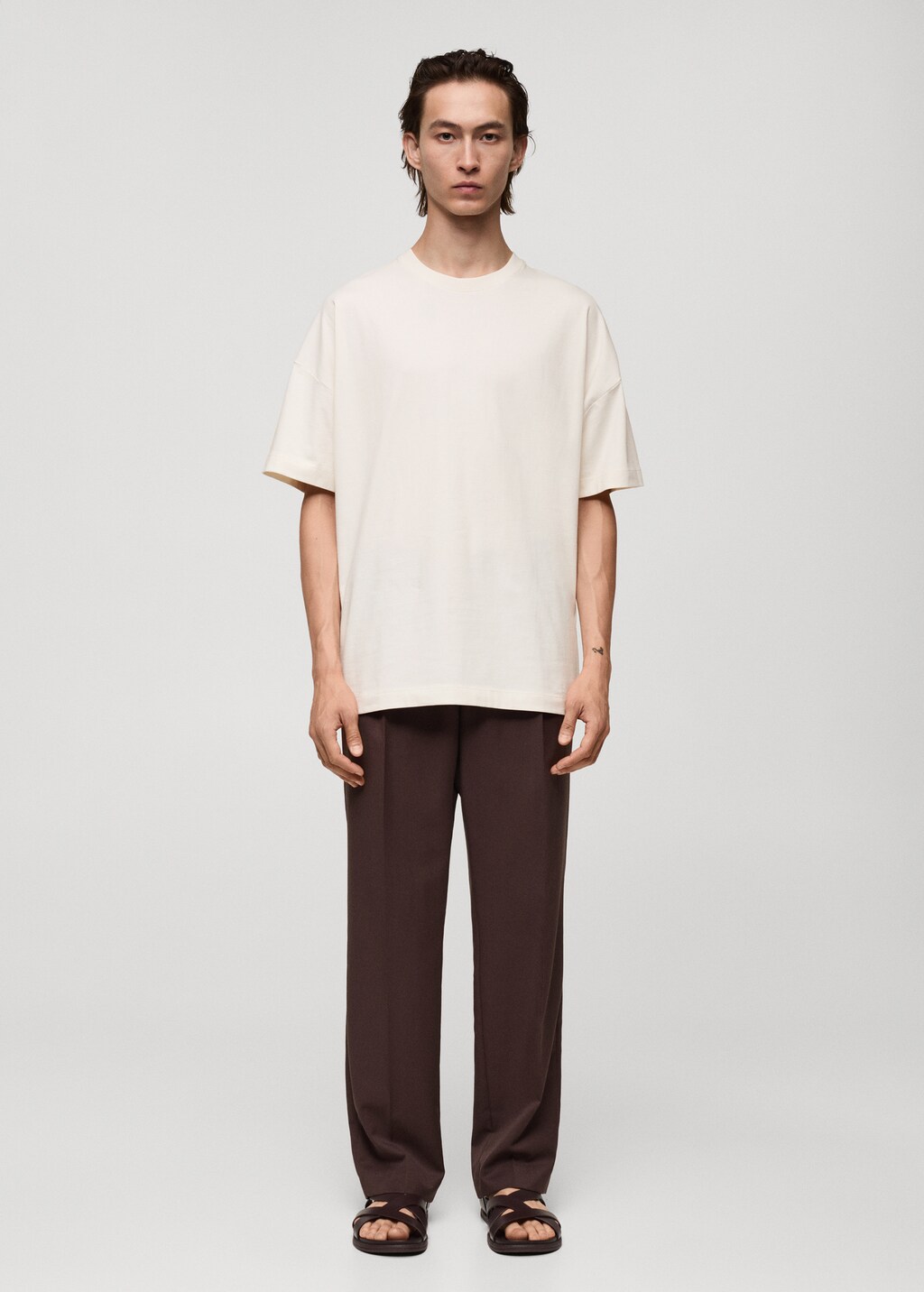 100 cotton oversized t shirt Men MANGO Zimbabwe