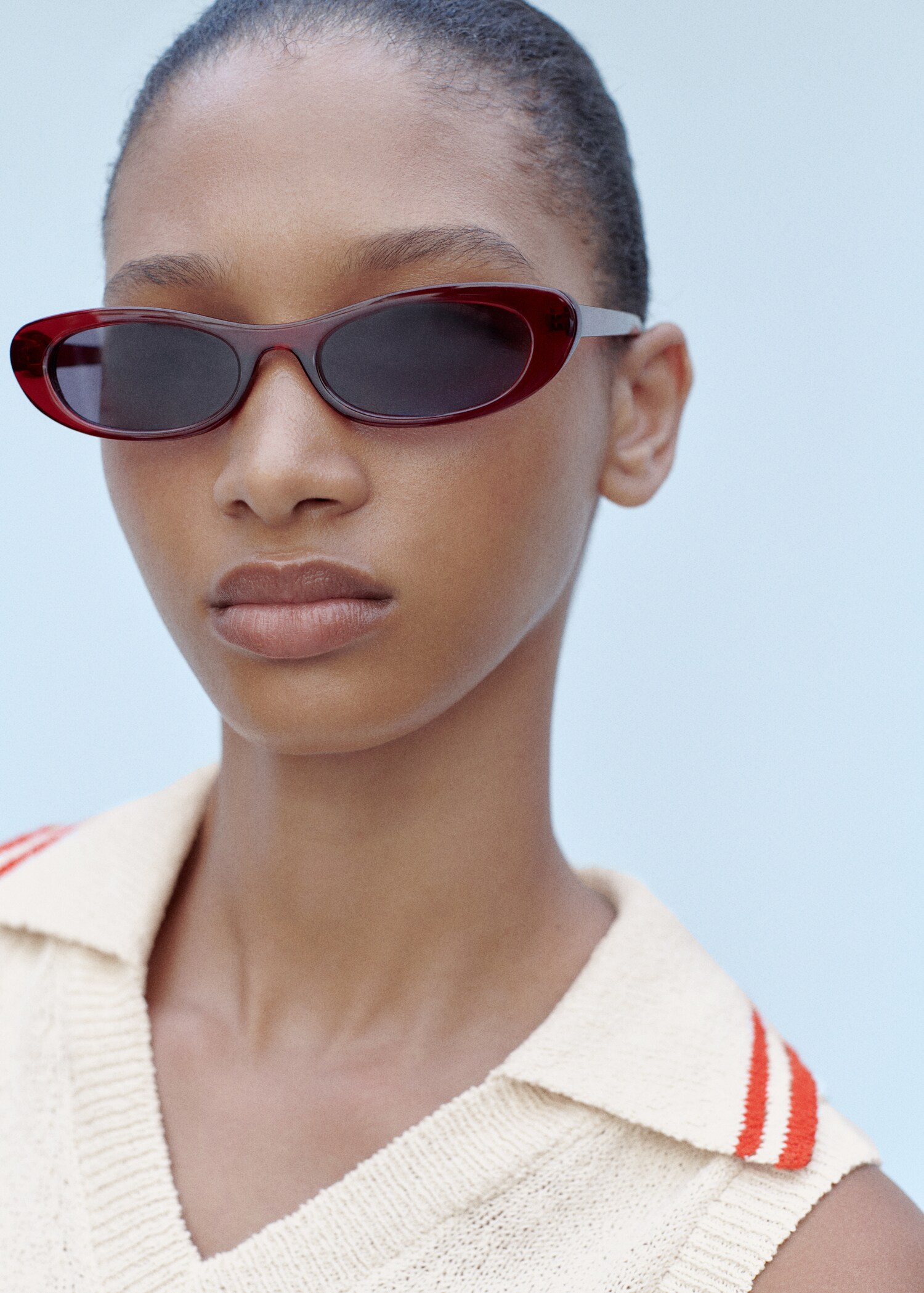 Lunettes de soleil ovales - Plan général