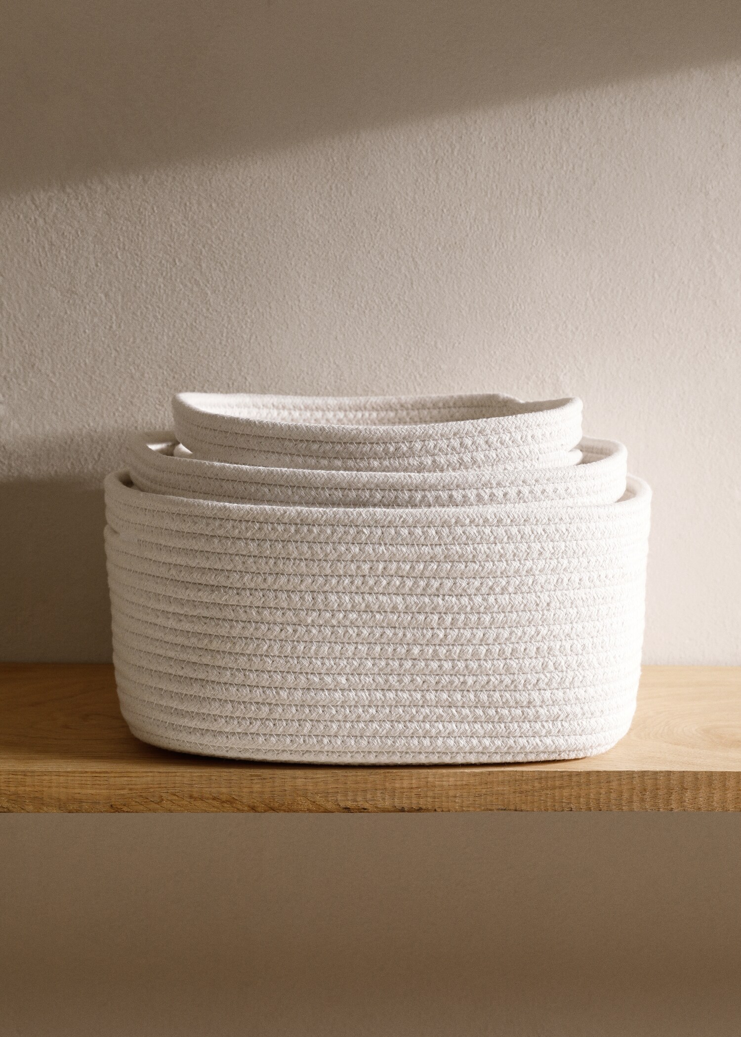 Large cotton storage basket - General plane