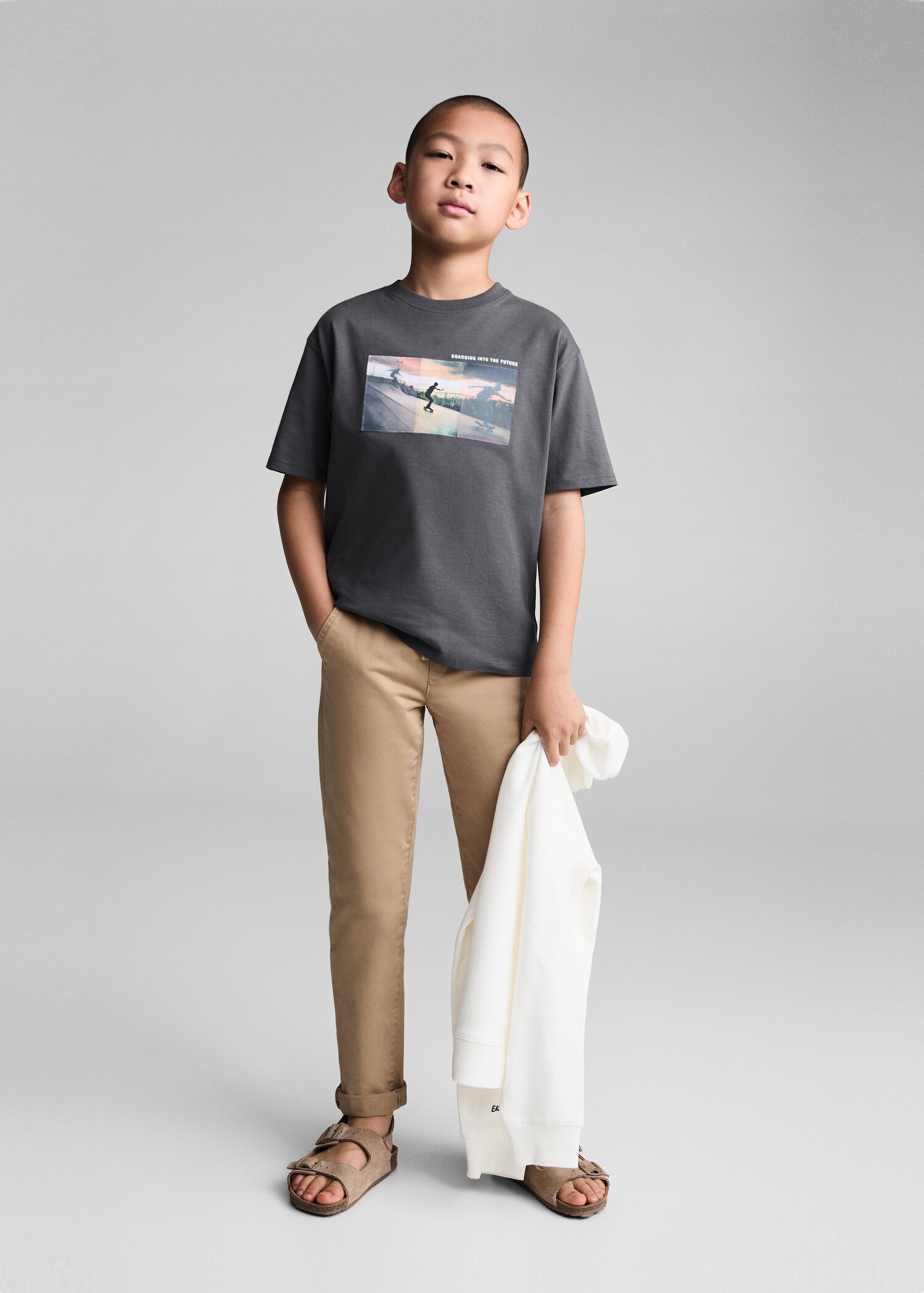 Printed cotton-blend T-shirt - General plane