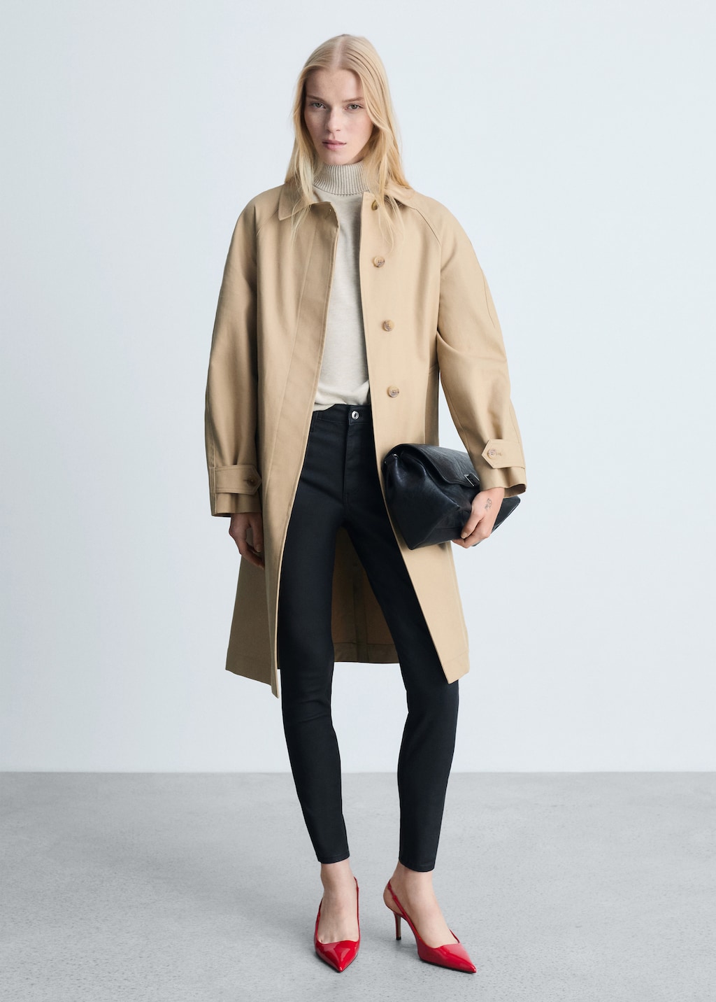 Anne skinny waxed jeans Women MANGO Denmark