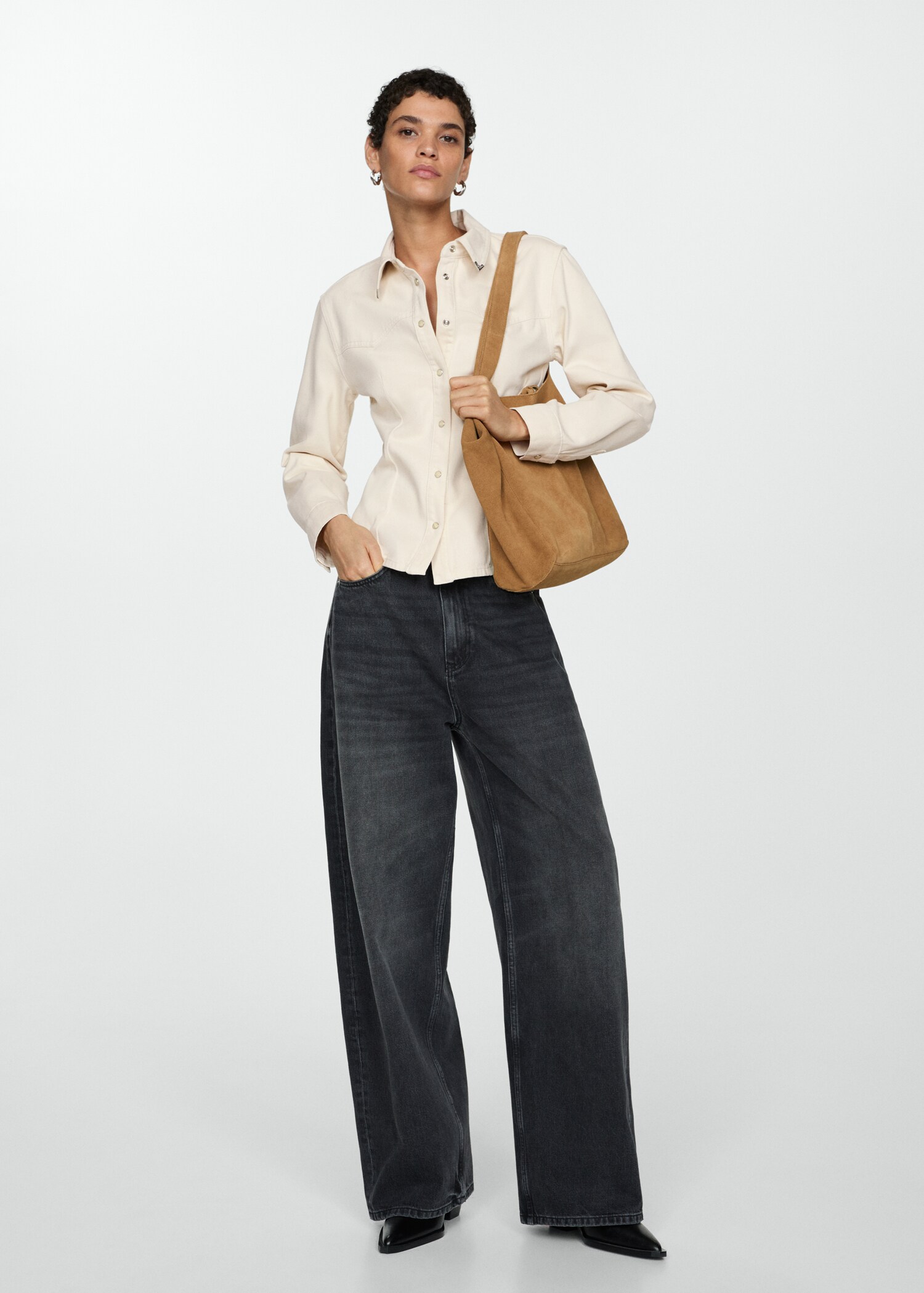 Chemise en jean cintrée - Plan général