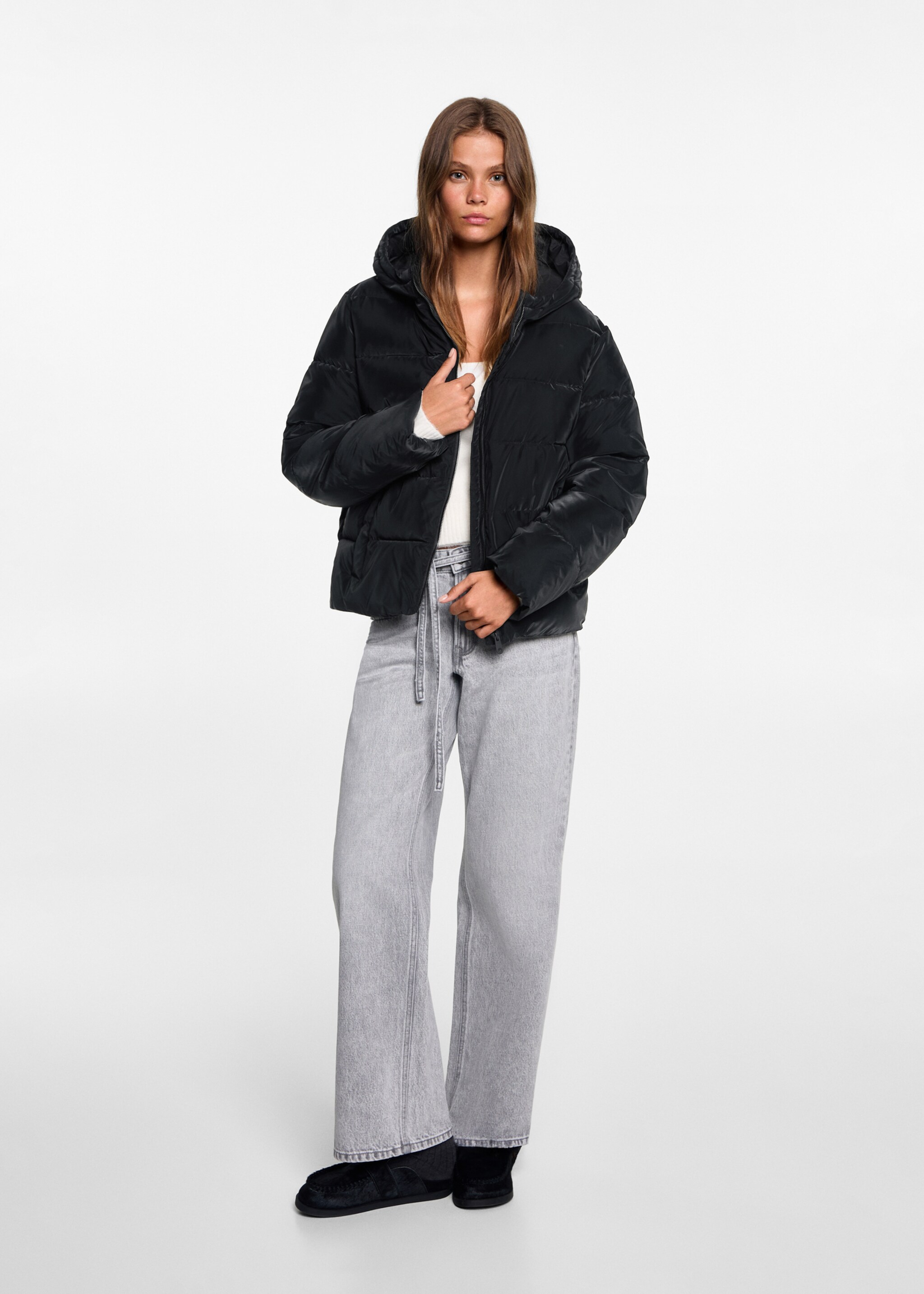Anorak acolchado capucha - Plano general