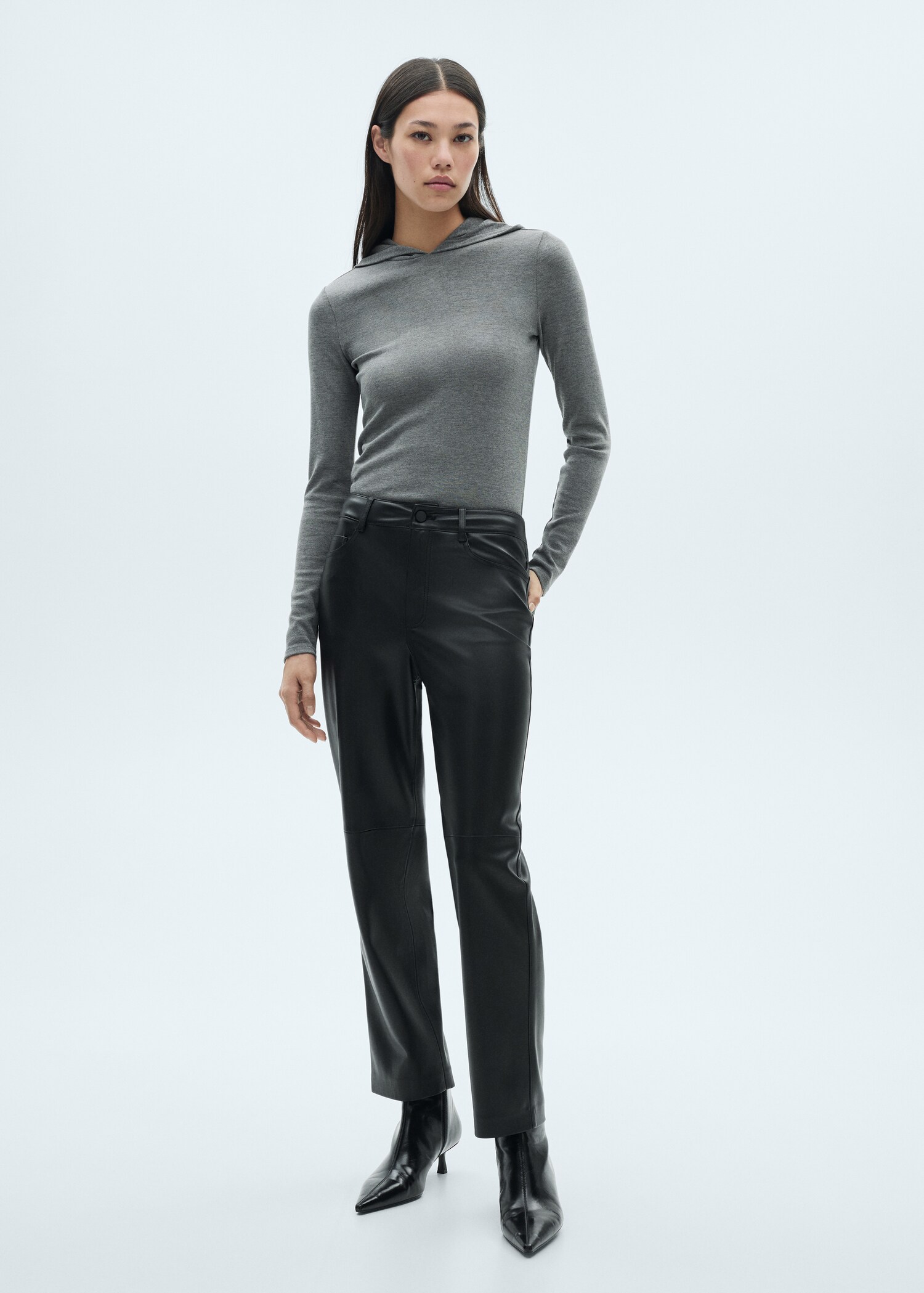 Pantalon droit simili-cuir - Plan général