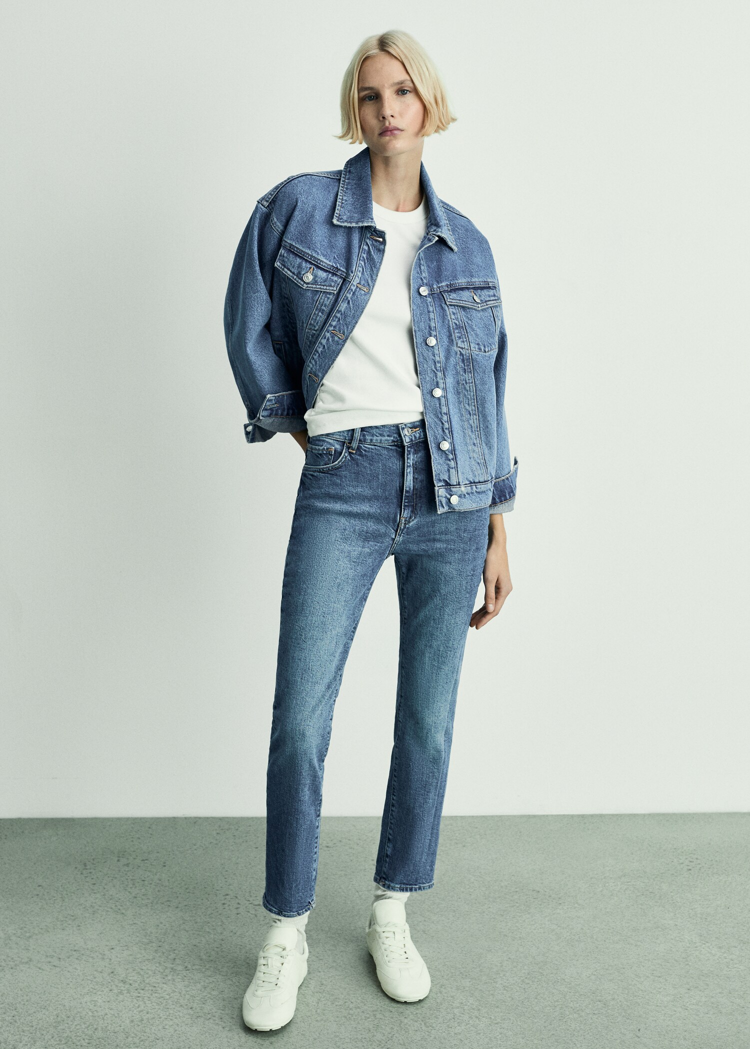 Jeans Claudia slim crop - Plano general
