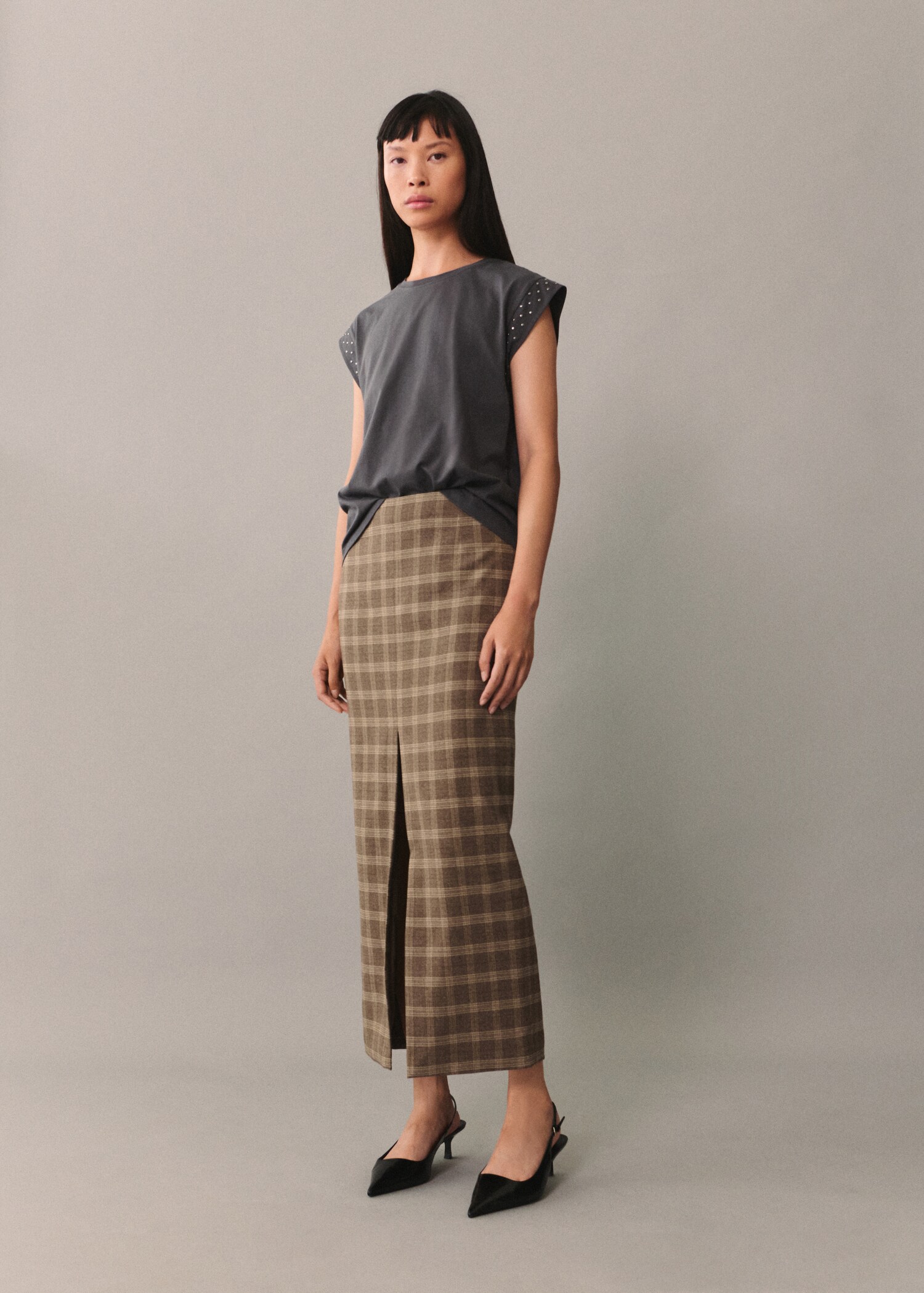 Studded sleeveless T-shirt - General plane