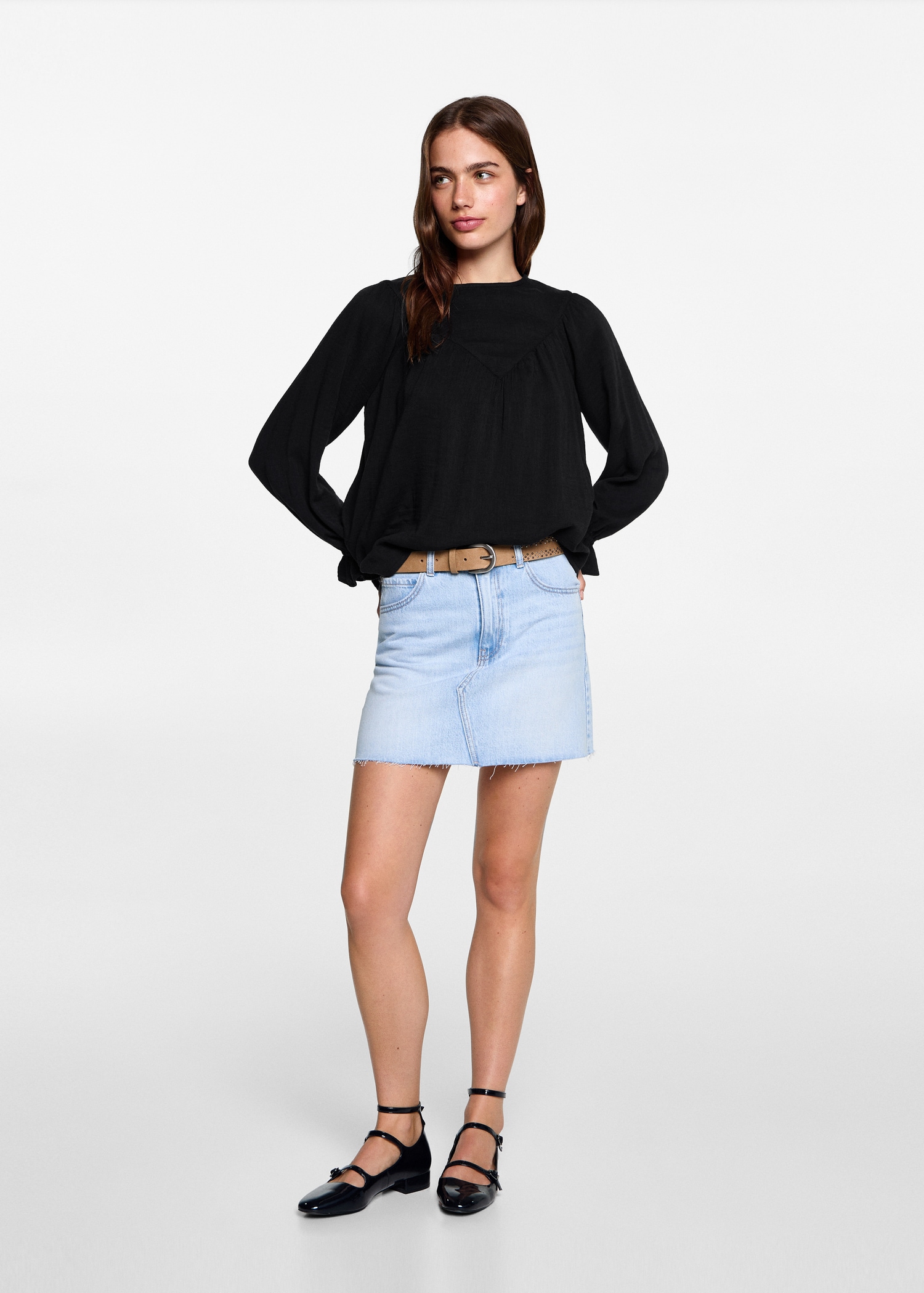 Gathered details blouse - General plane
